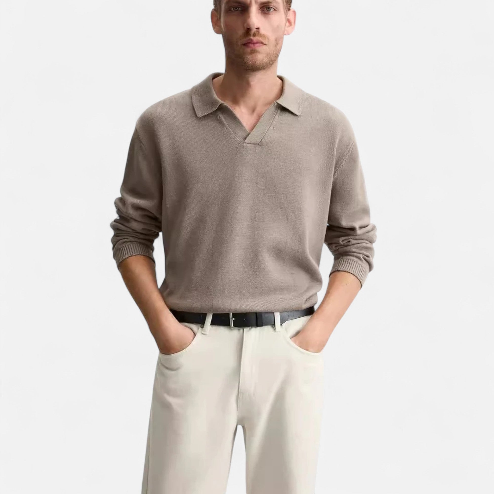 Maison Dresson | Men’s Knitted Cotton Polo Shirt