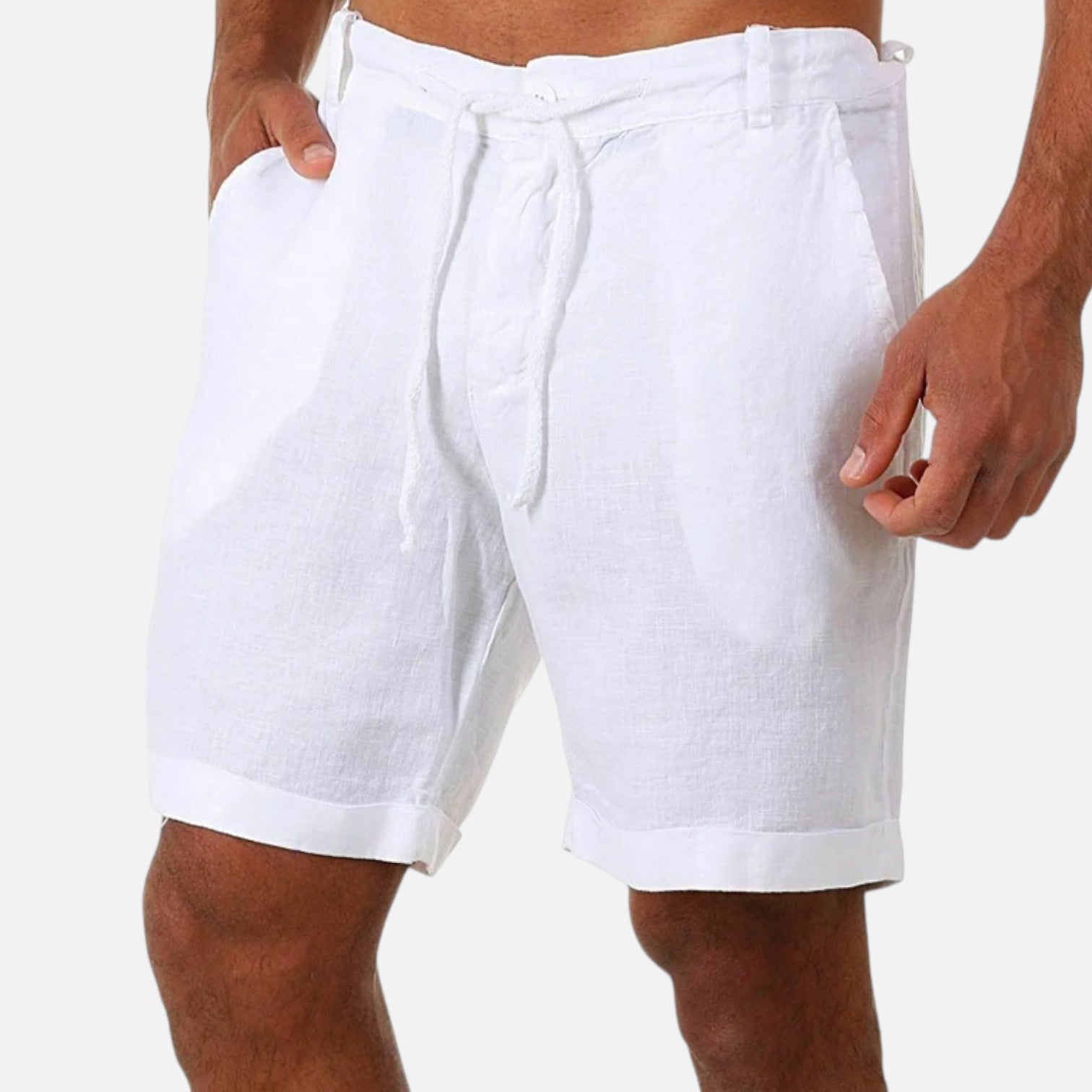 Maison Dresson | Men’s Cotton–Linen Drawstring Shorts – Summer-Ready Comfort, Refined Ventilation