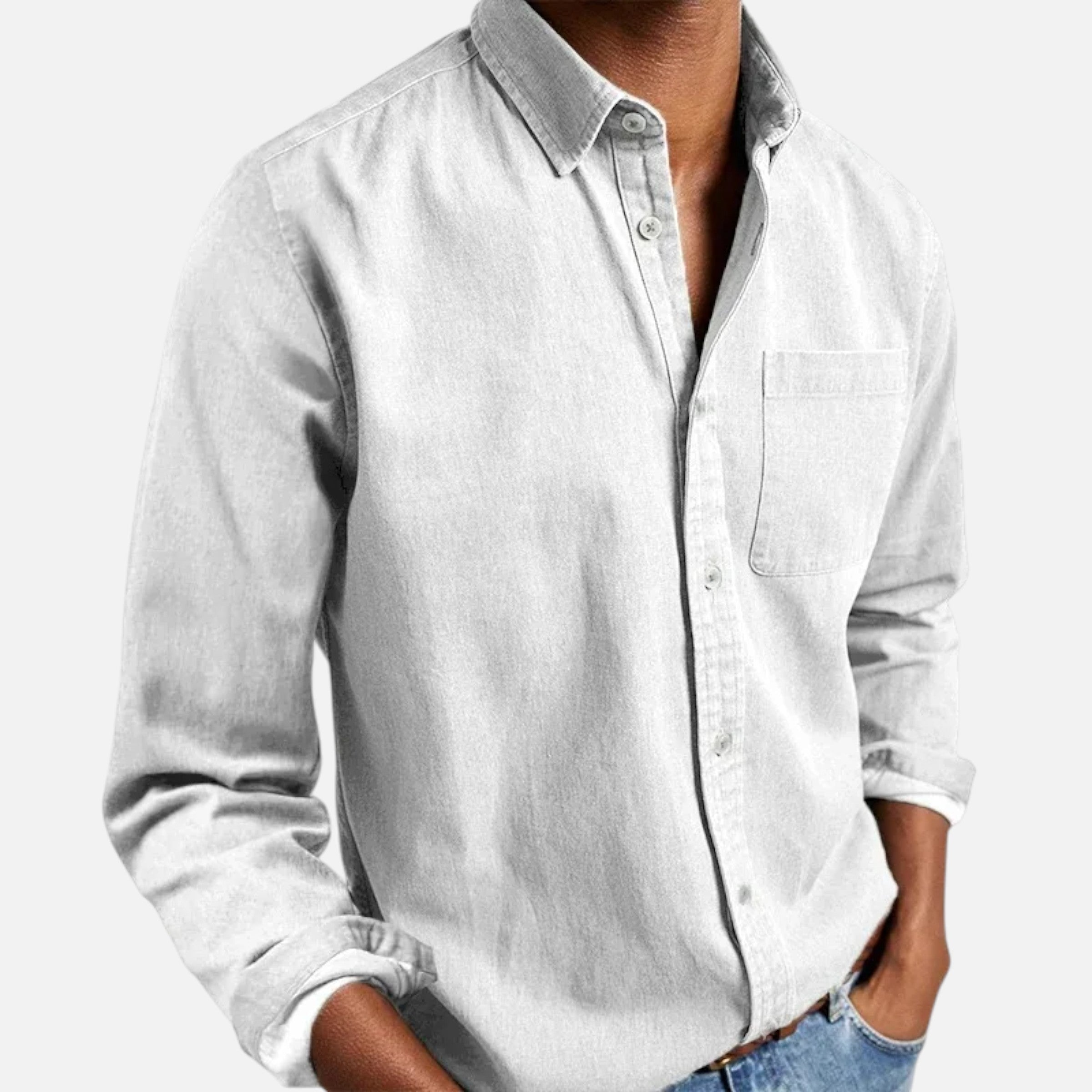 Maison Dresson | Men’s Solid Long-Sleeve Business Shirt
