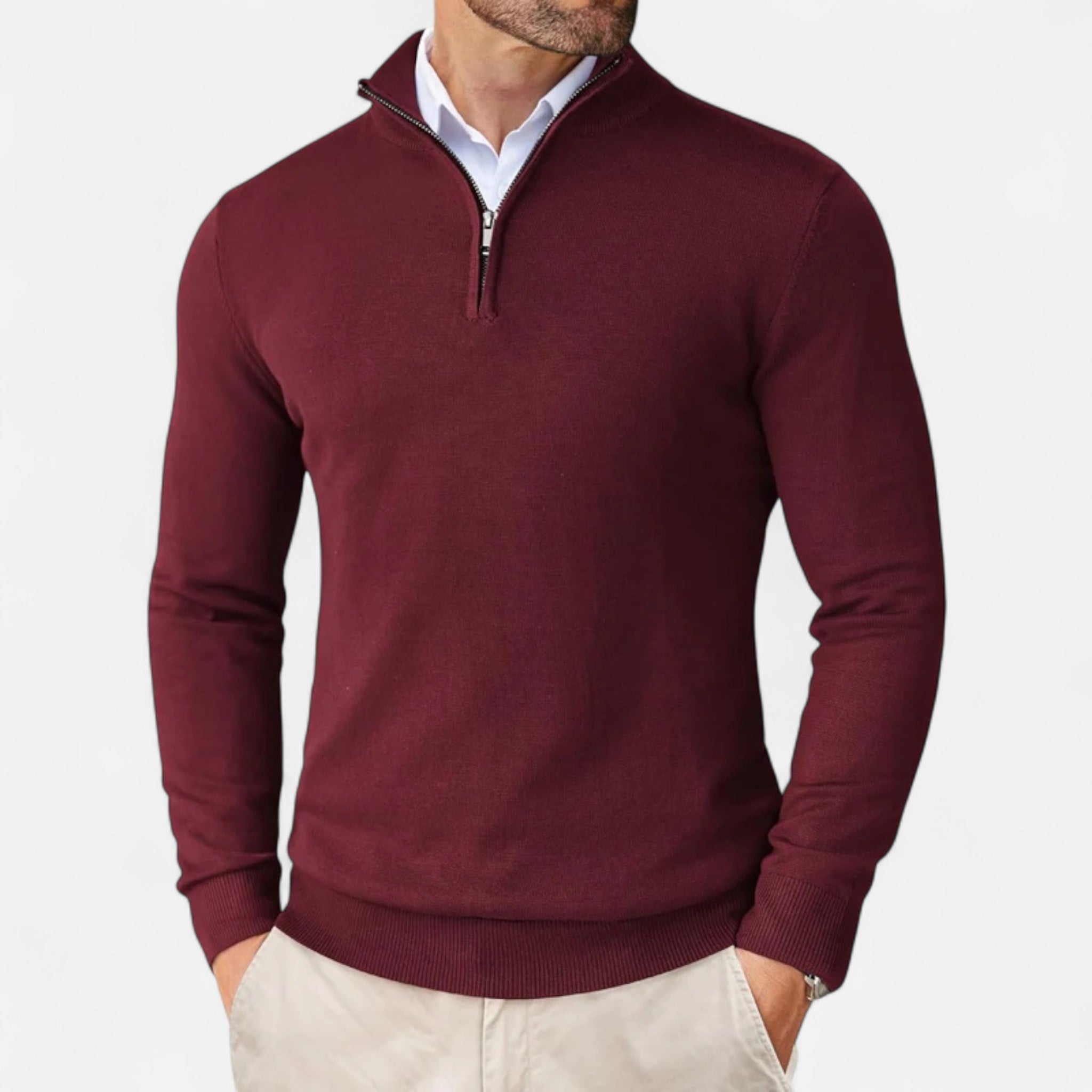 Maison Dresson | Men’s Slim-Fit Sweater Quarter-Zip