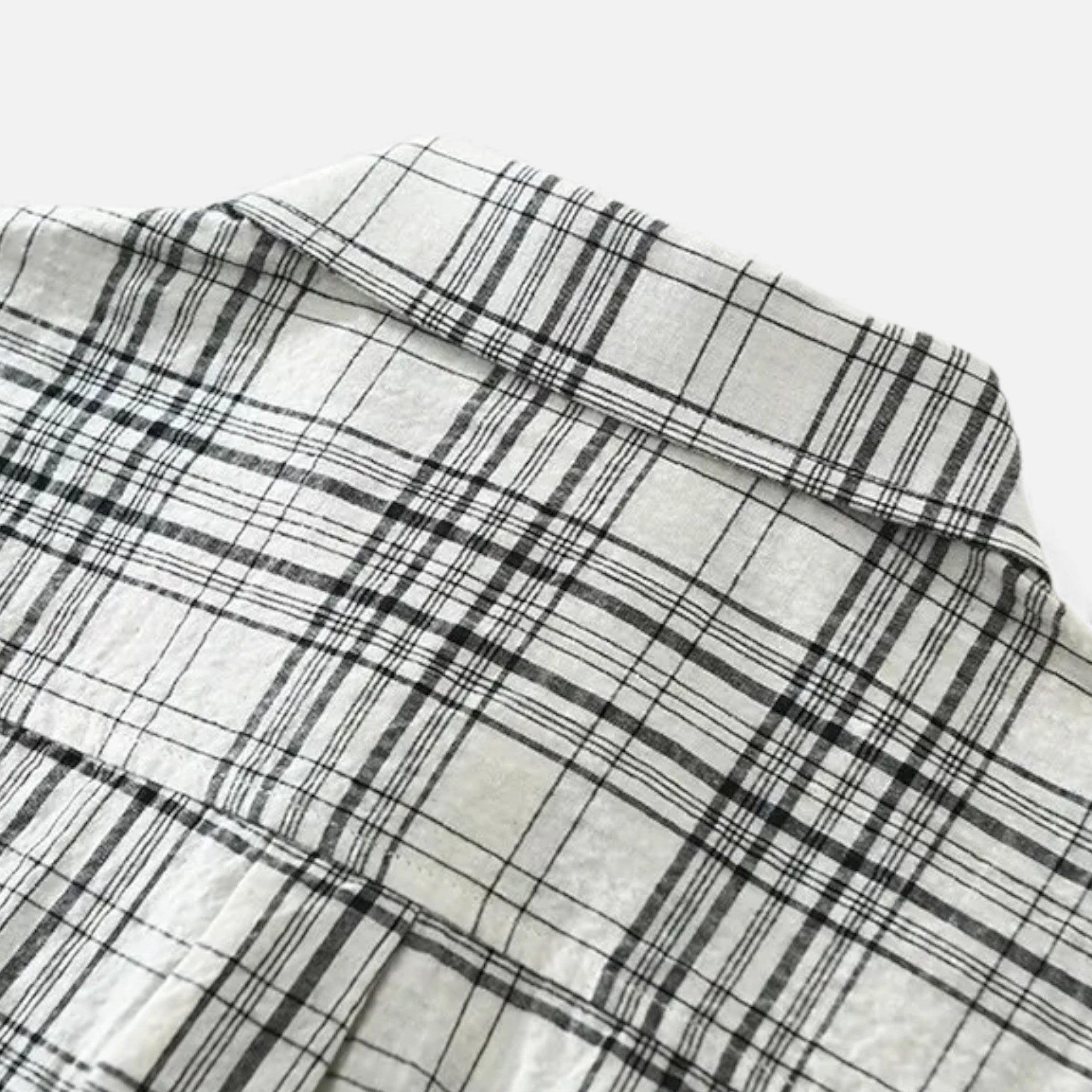 Maison Dresson | Men’s Plaid Long-Sleeve Loose Shirt with Pocket