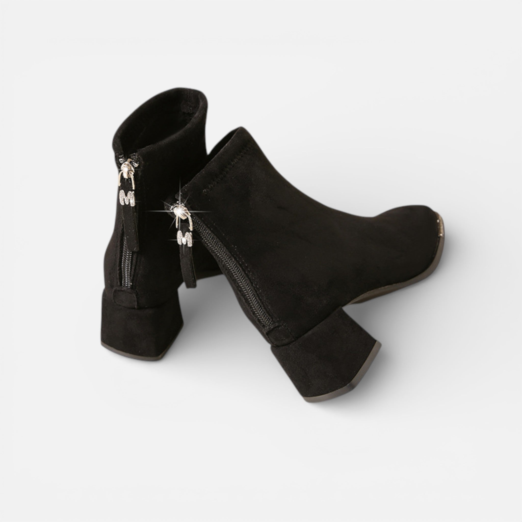 Maison Dresson | Women’s Suede Chunky Mid-Heel Boots