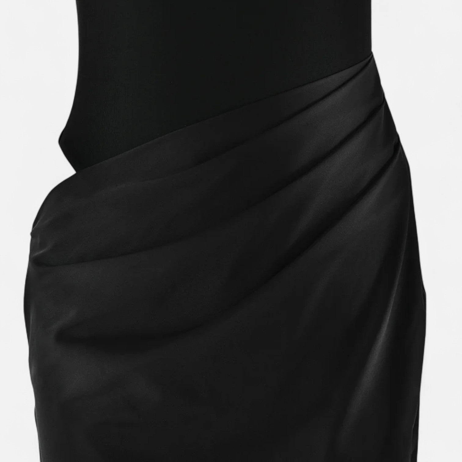 Maison Dresson | Women’s Satin Hollow-Out Maxi Dress – Silken Flow, Sculpted Allure