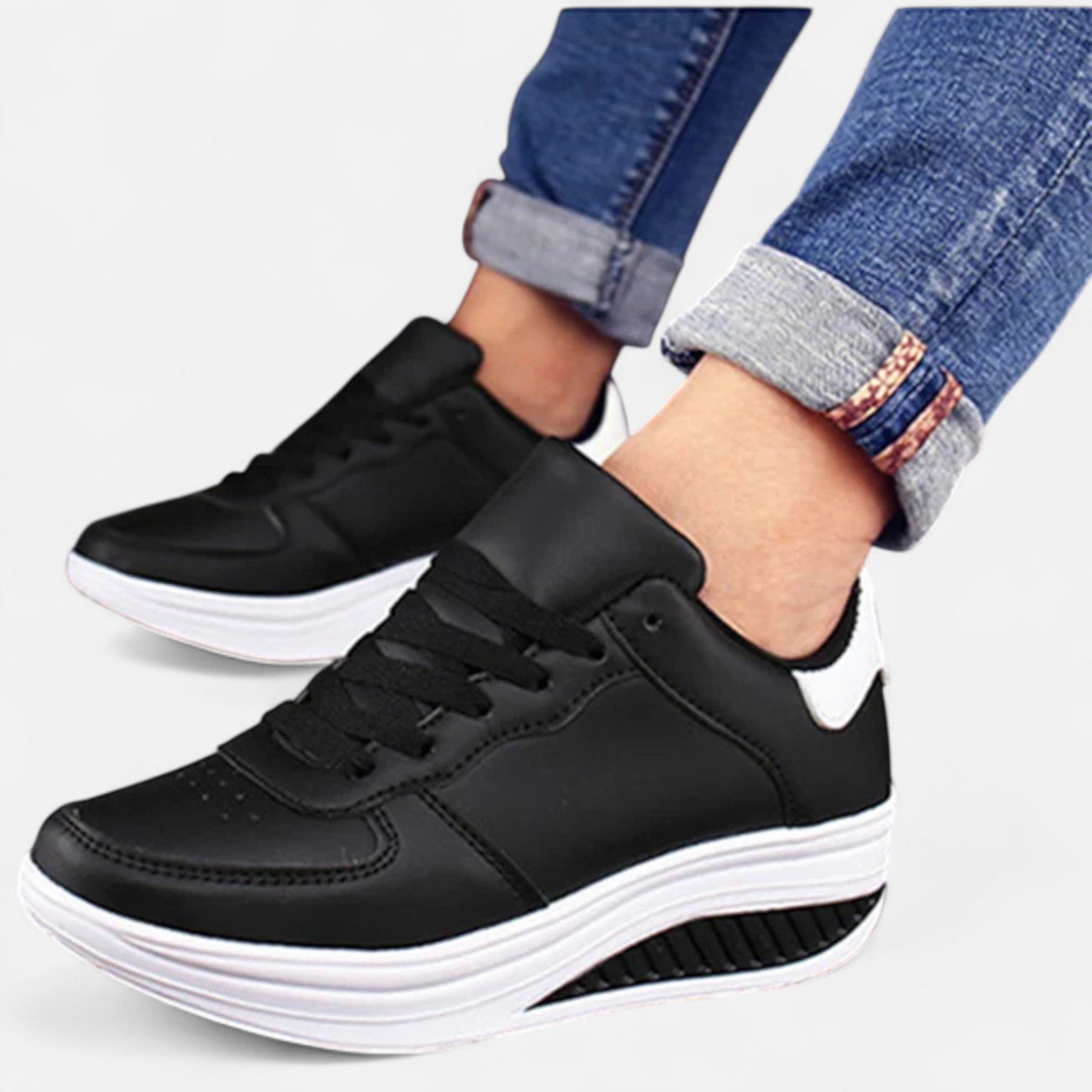 Maison Dresson | Women’s Leather Wedge Sneakers Édition Élégance