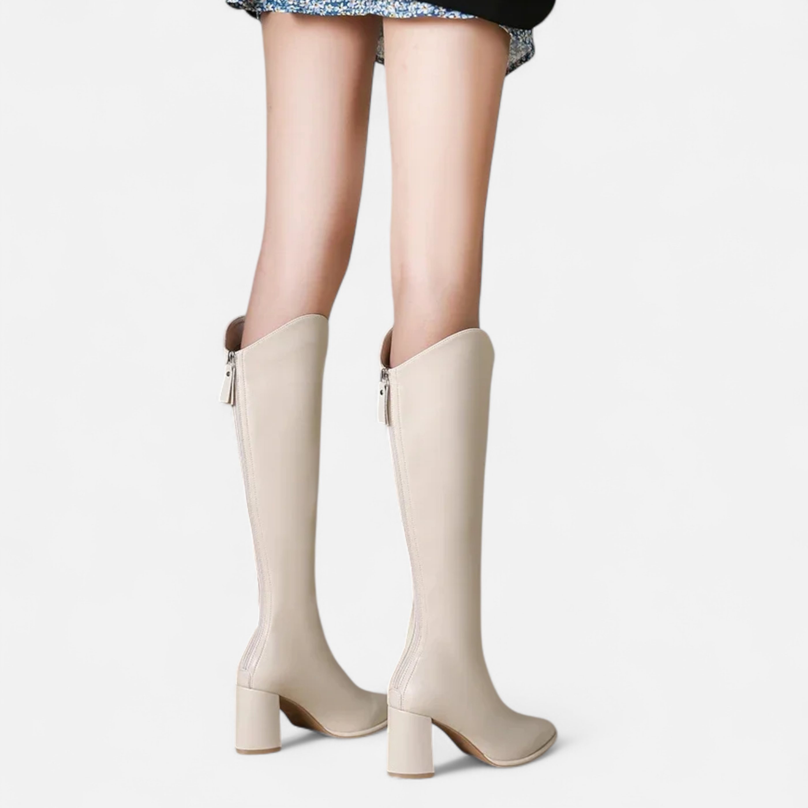 Maison Dresson | Women’s Knee-High Zip Heeled Boots