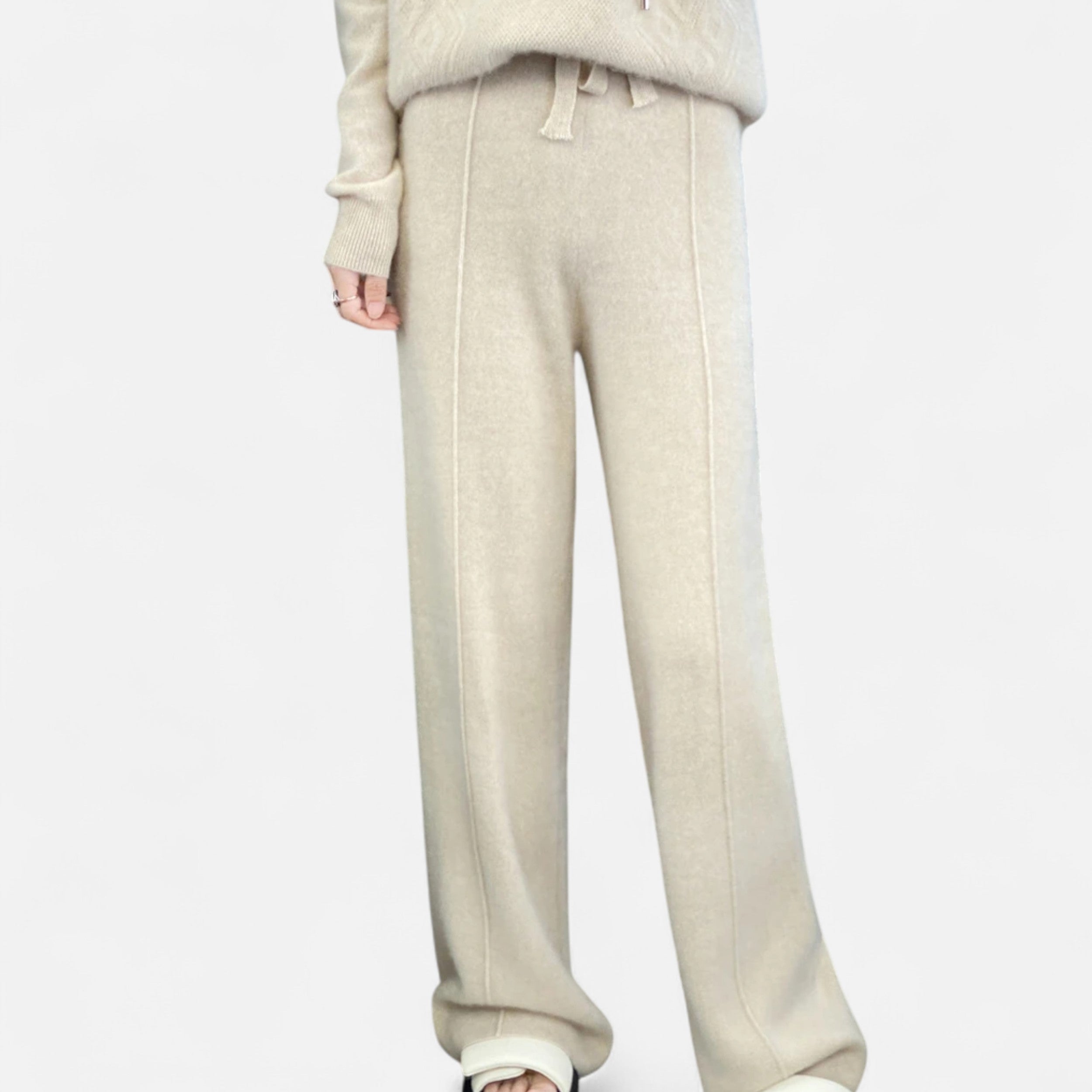 Maison Dresson | Women’s Wool Wide-Leg Knit Trousers