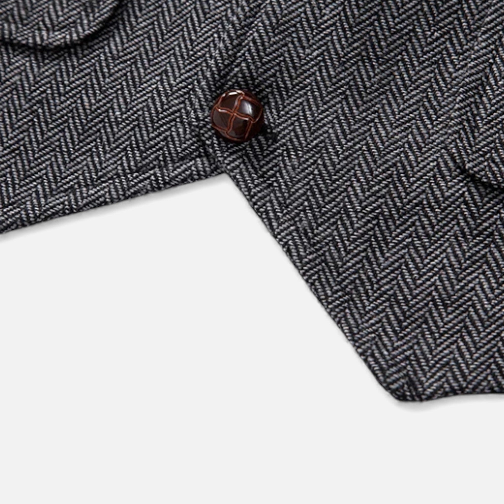 Maison Dresson | Men’s Vintage Tweed Suit Vest with Lapel Chain