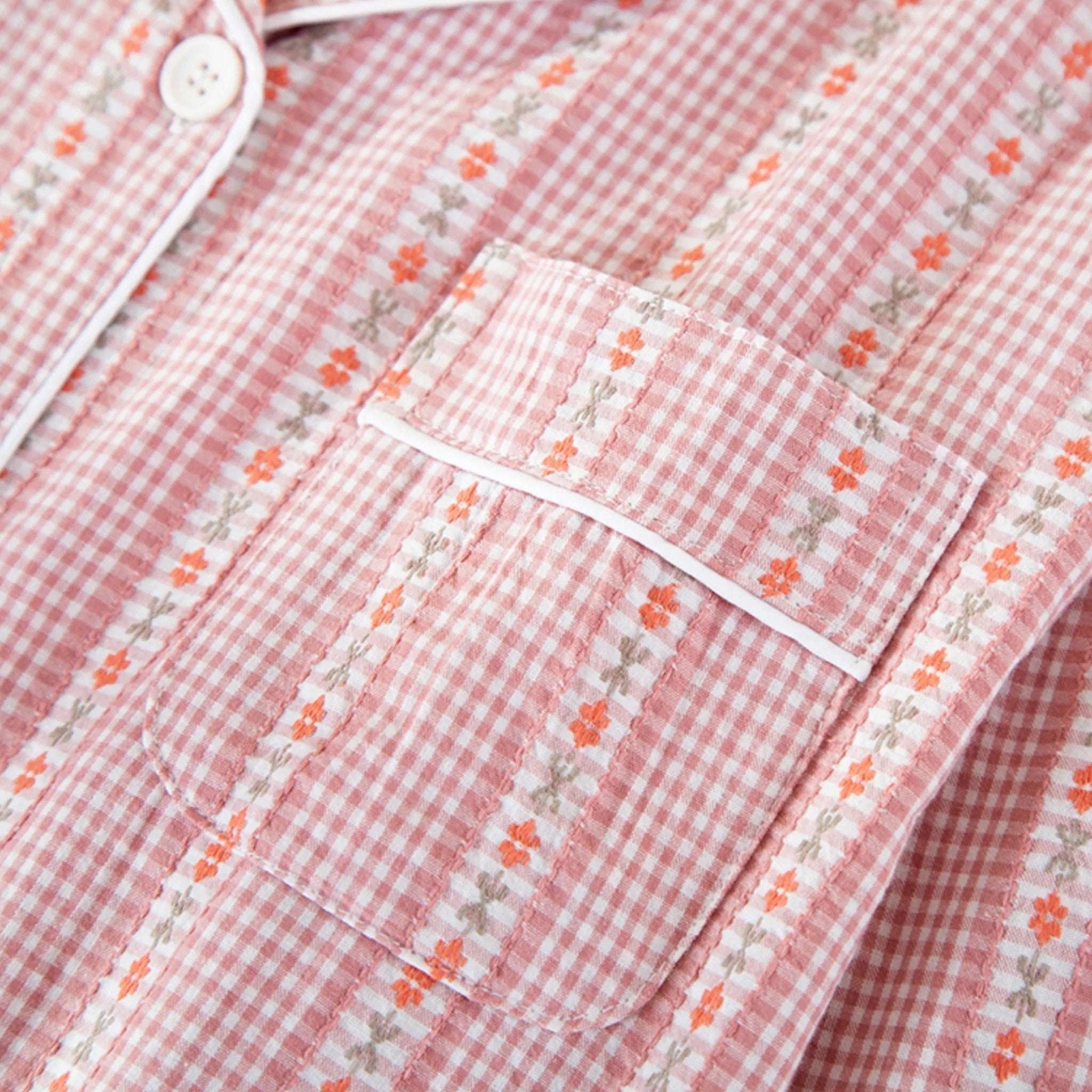 Maison Dresson | Women’s Pure Cotton Pyjama Set with Cardigan Style