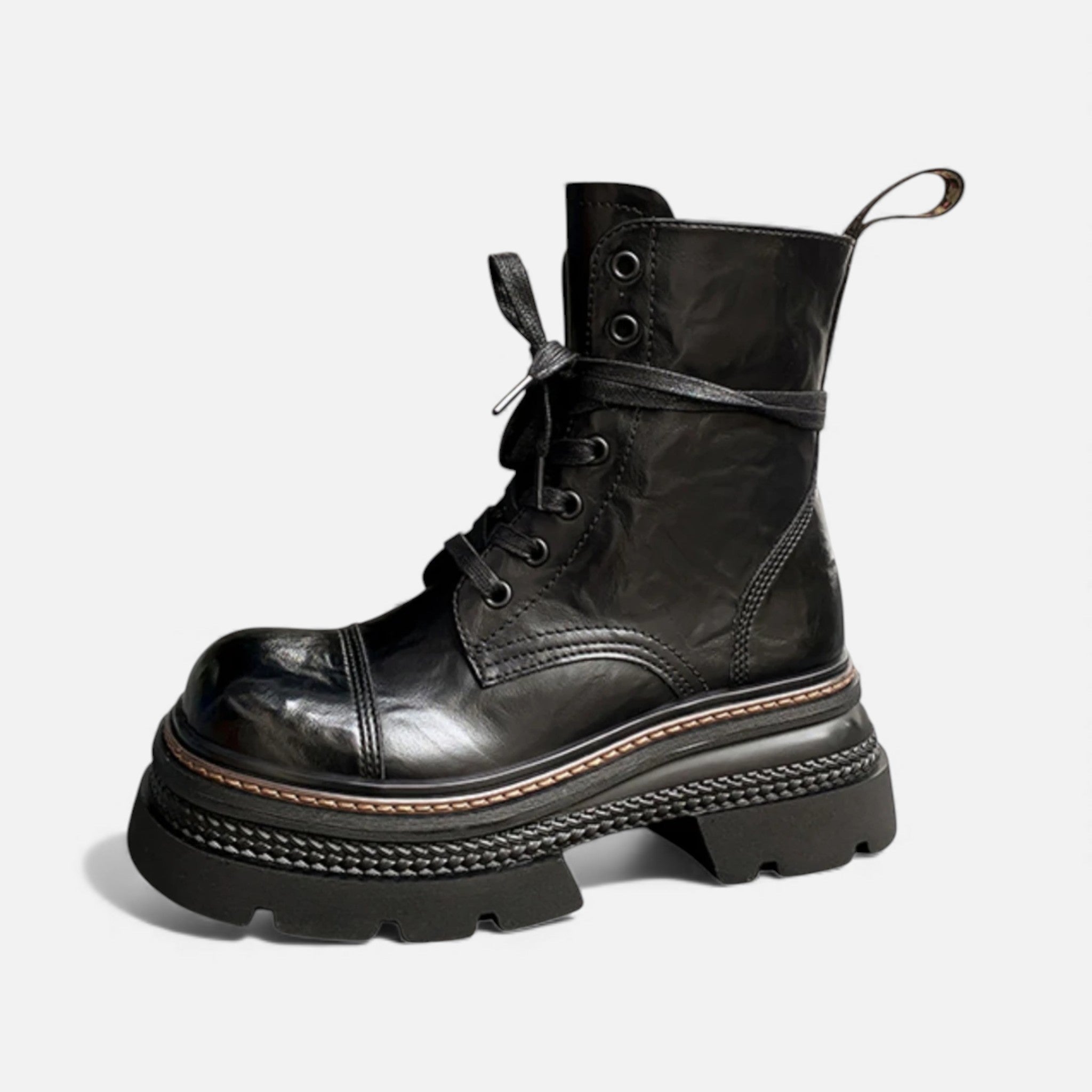 Maison Dresson | Women’s Plush-Lined Winter Lace-Up Platform Boots