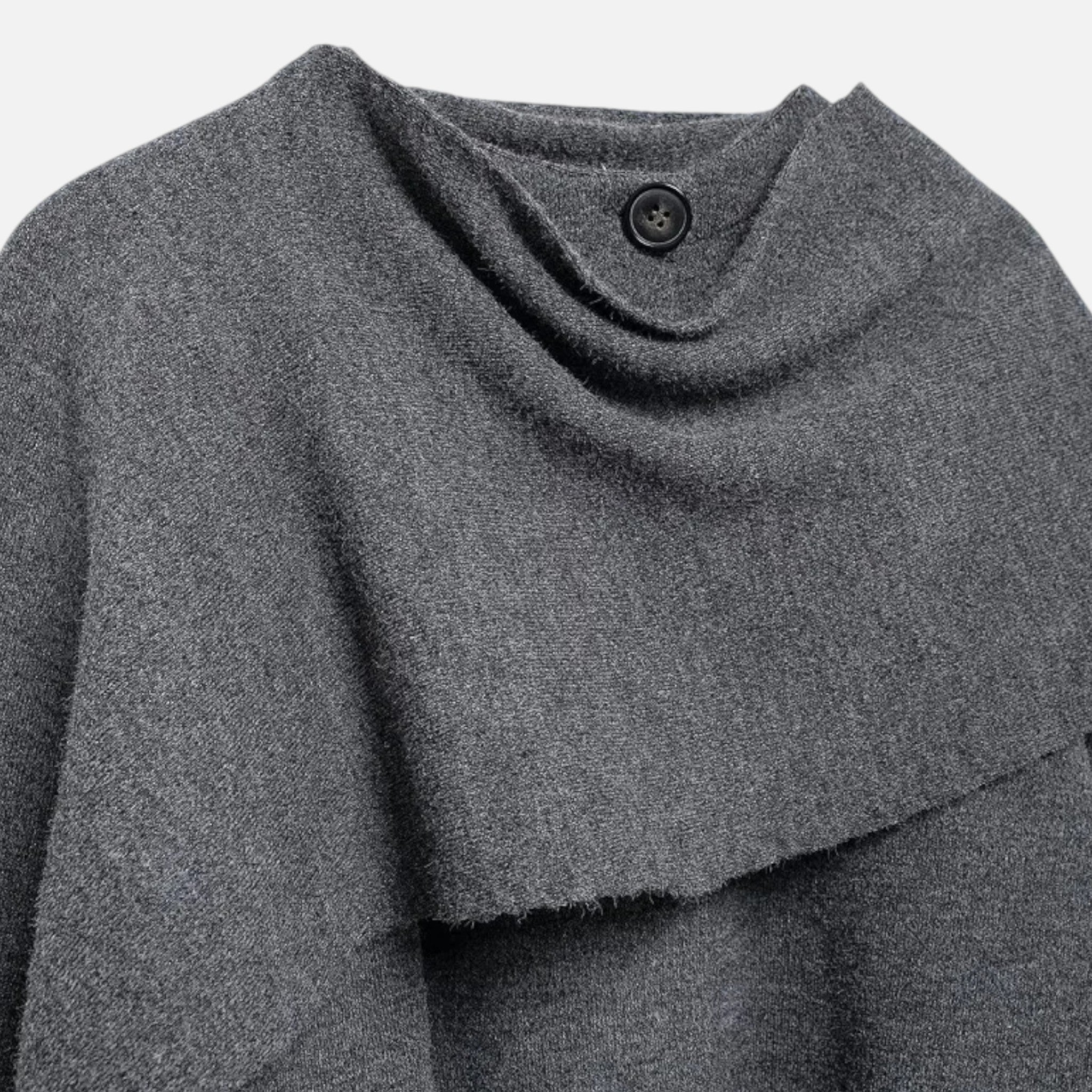Maison Dresson | Women’s Elegant Wool-Feel Poncho Cardigan