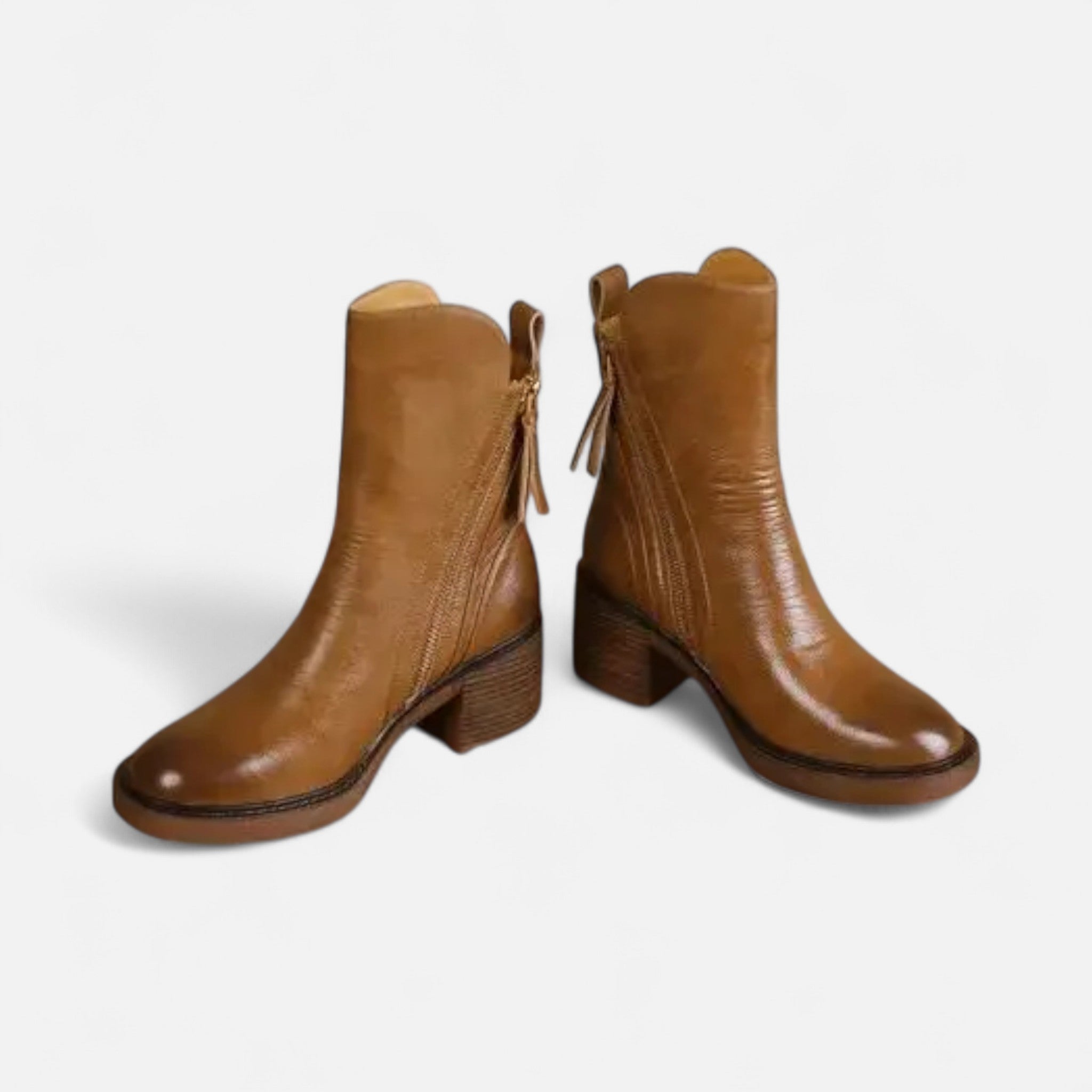 Maison Dresson | Women’s Roman Leather Flat Heel Boots
