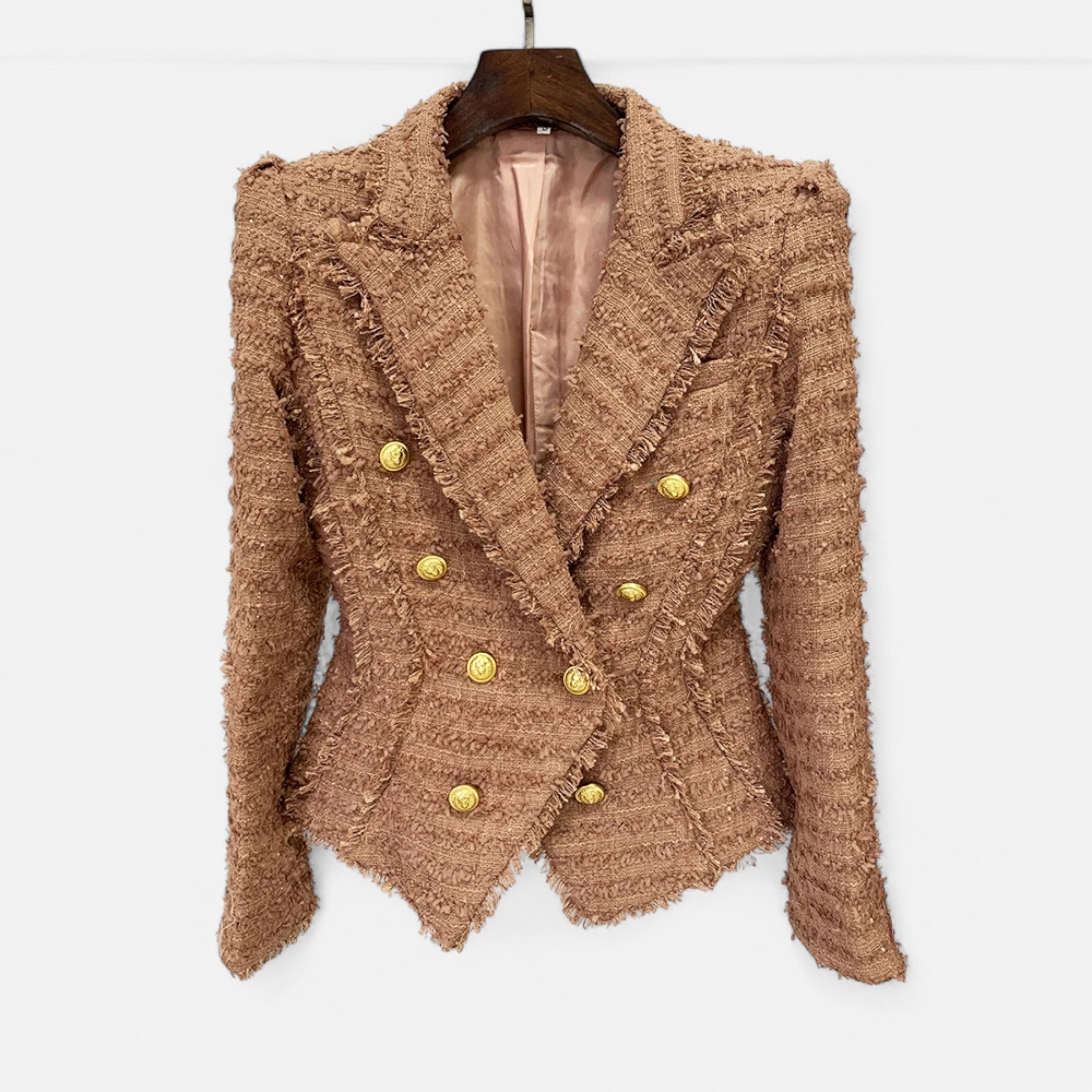 Maison Dresson | Women’s Tweed Blazer – Slim Fit with Tassel Fringe