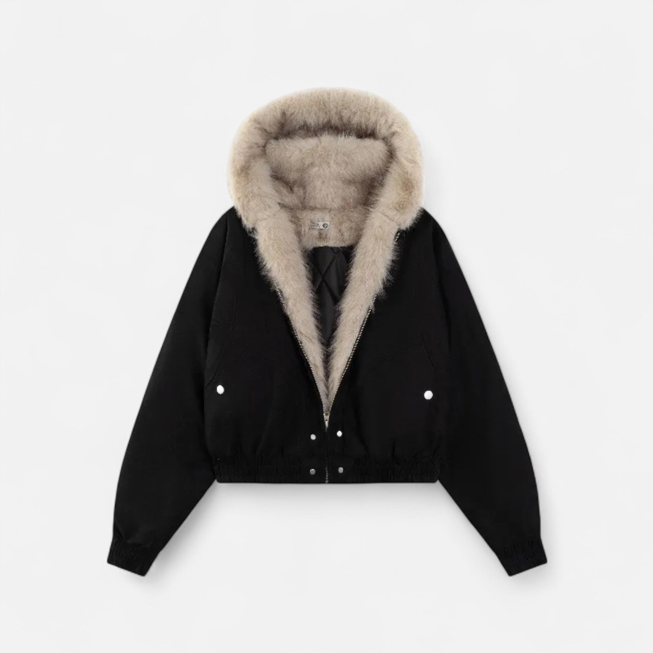 Maison Dresson | Women’s Winter Hooded Coat – Fur Collar Vintage Style