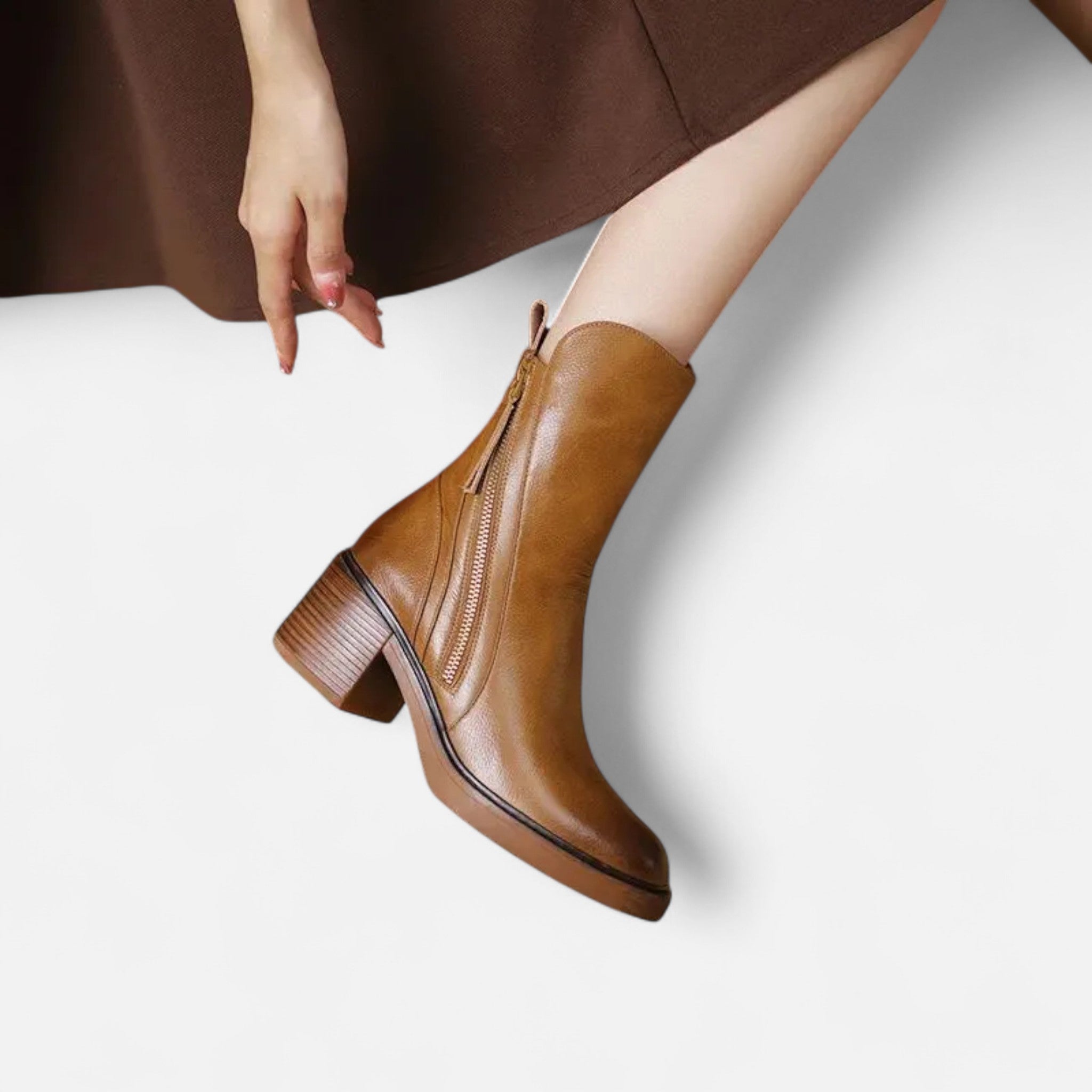 Maison Dresson | Women’s Roman Leather Flat Heel Boots