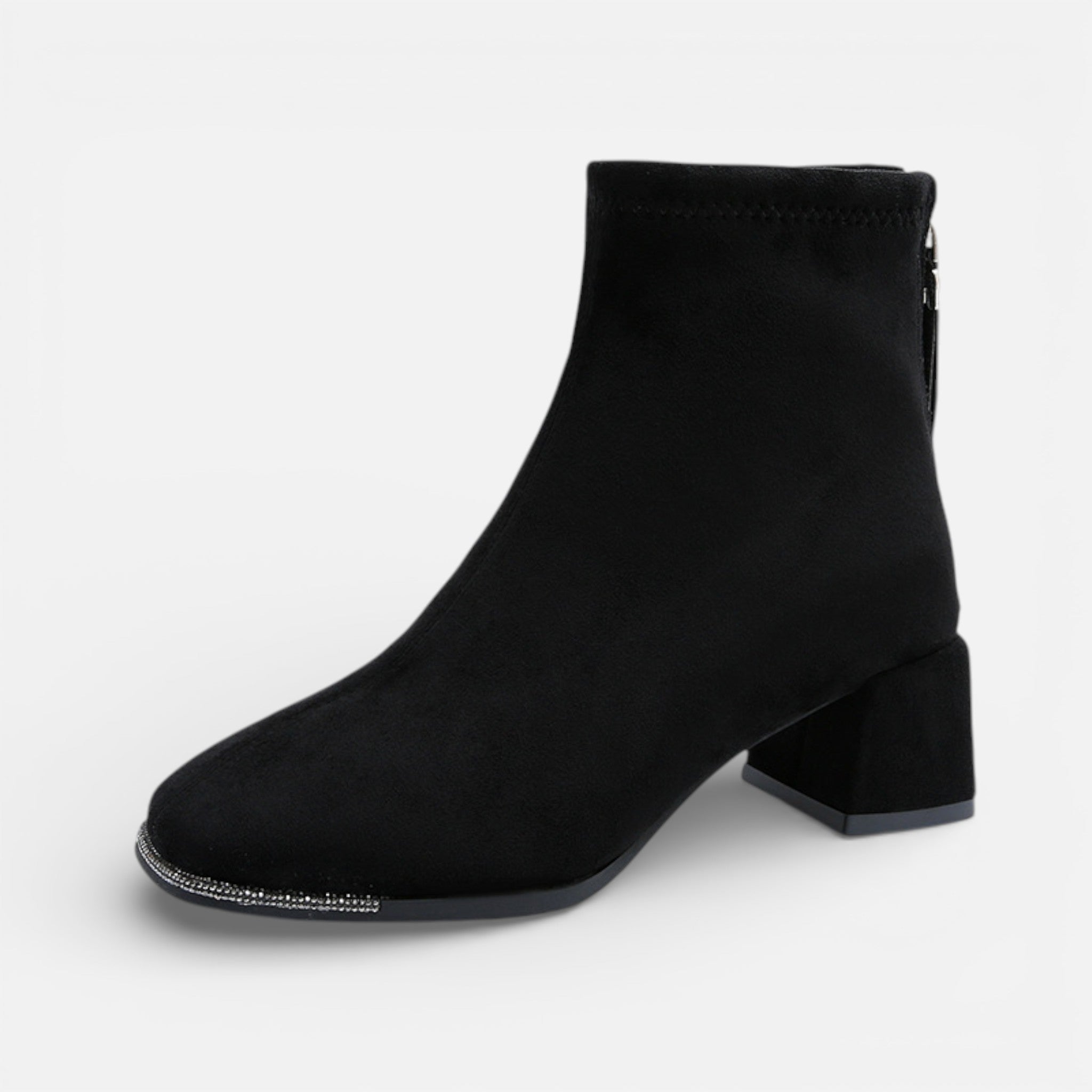 Maison Dresson | Women’s Suede Chunky Mid-Heel Boots
