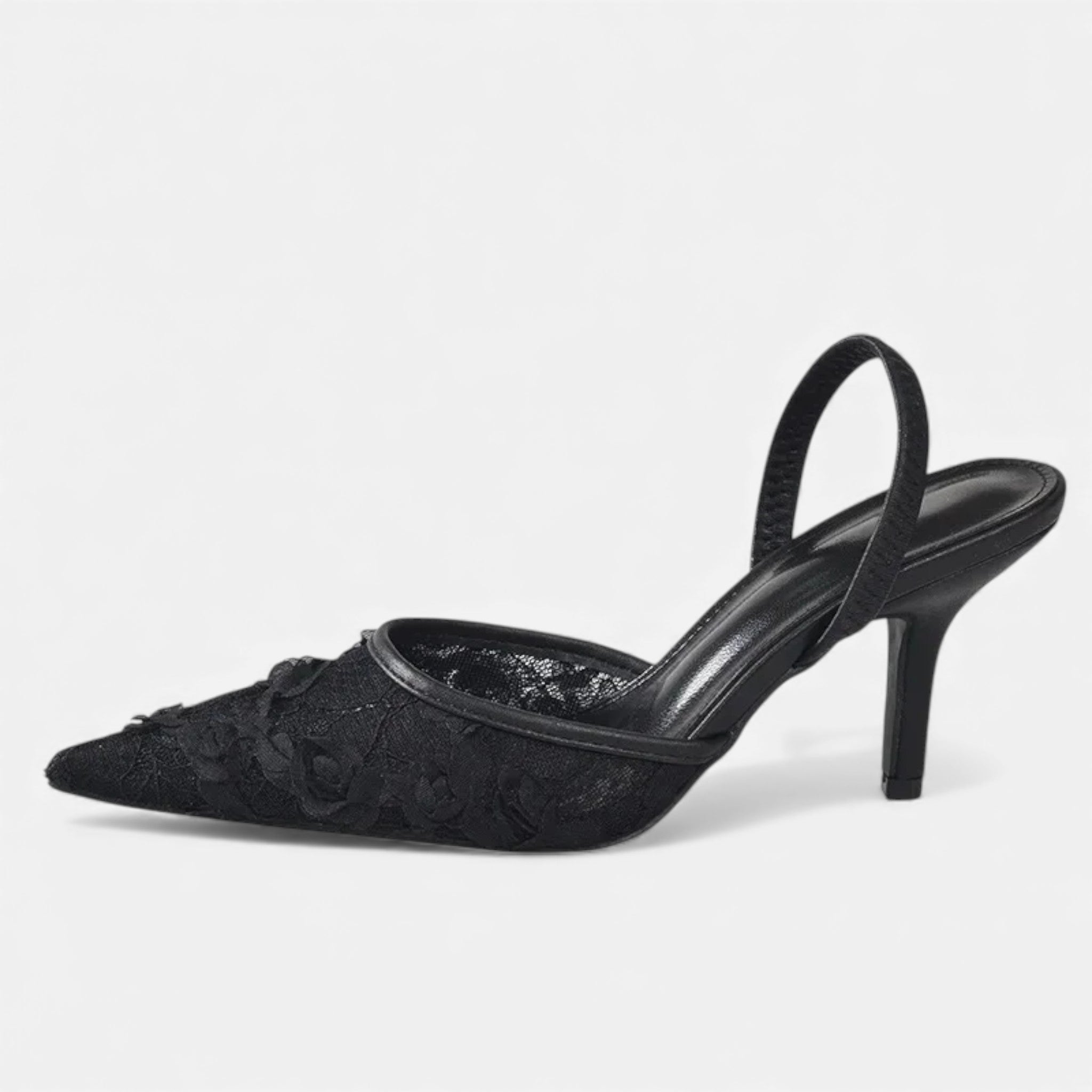 Maison Dresson | Women’s Embroidered Mesh Designer Heels