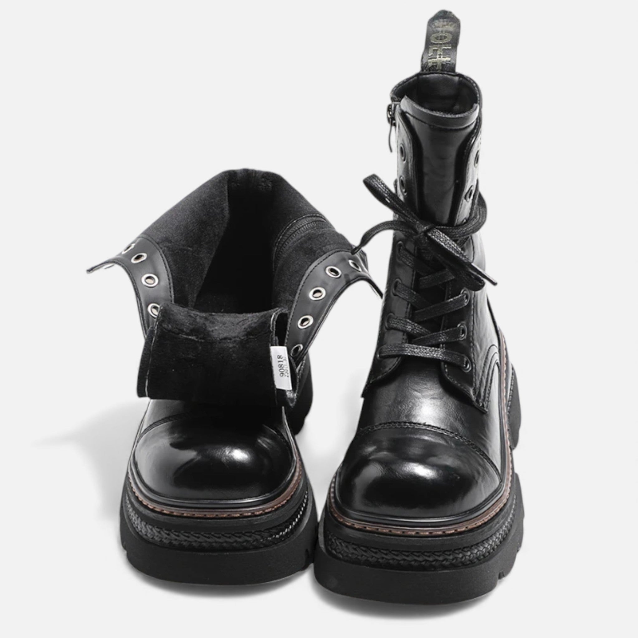 Maison Dresson | Women’s Plush-Lined Winter Lace-Up Platform Boots