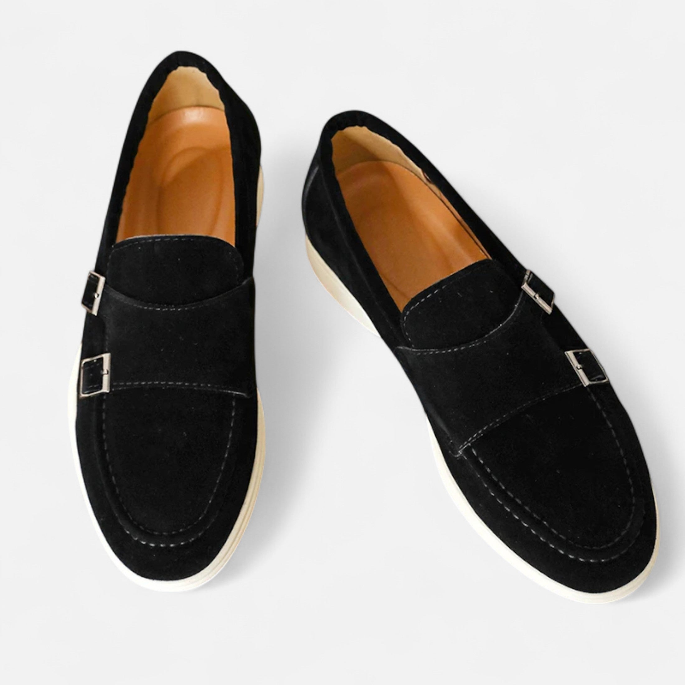 Maison Dresson | Men’s Suede Monk Strap Loafers – Slip-On Elegance