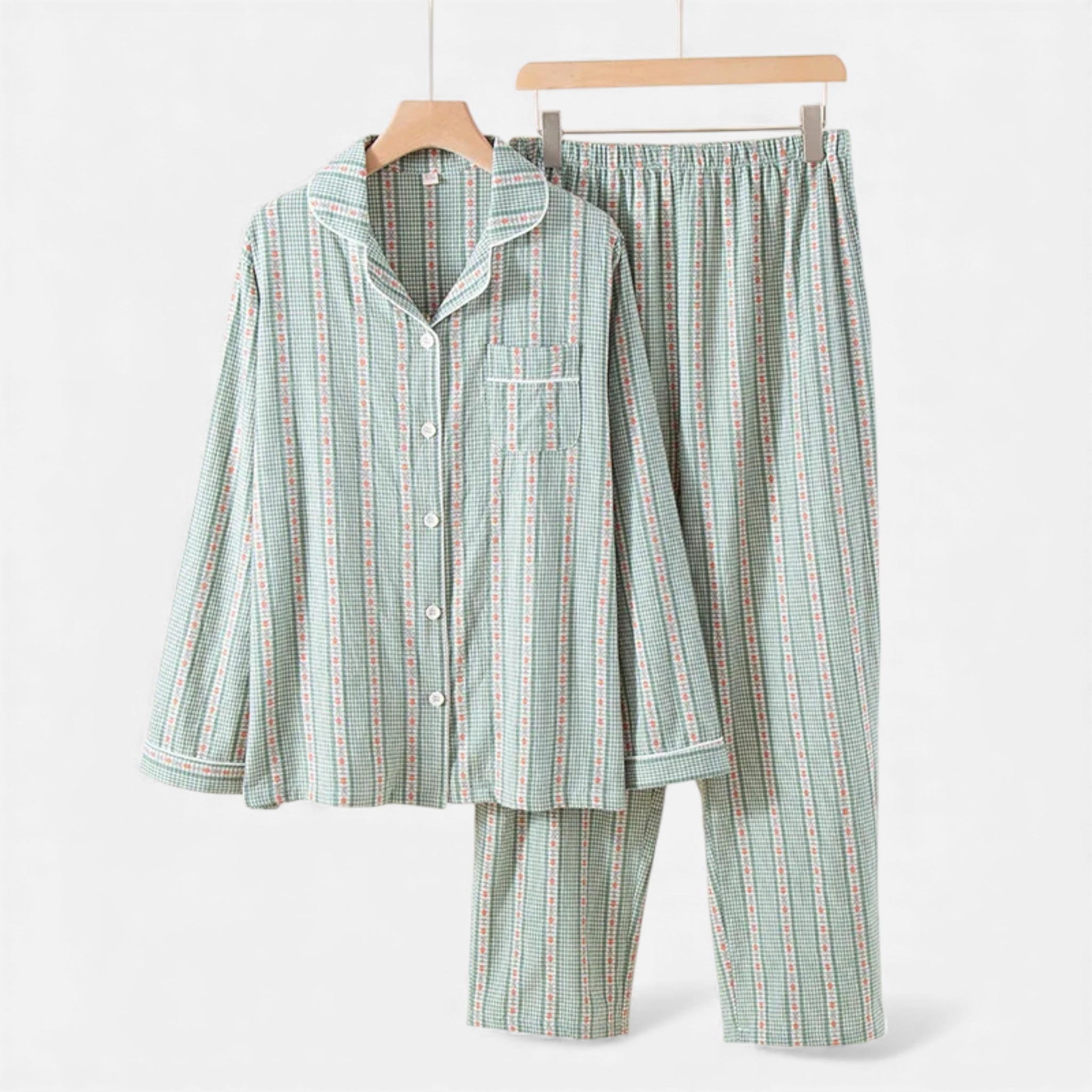 Maison Dresson | Women’s Pure Cotton Pyjama Set with Cardigan Style