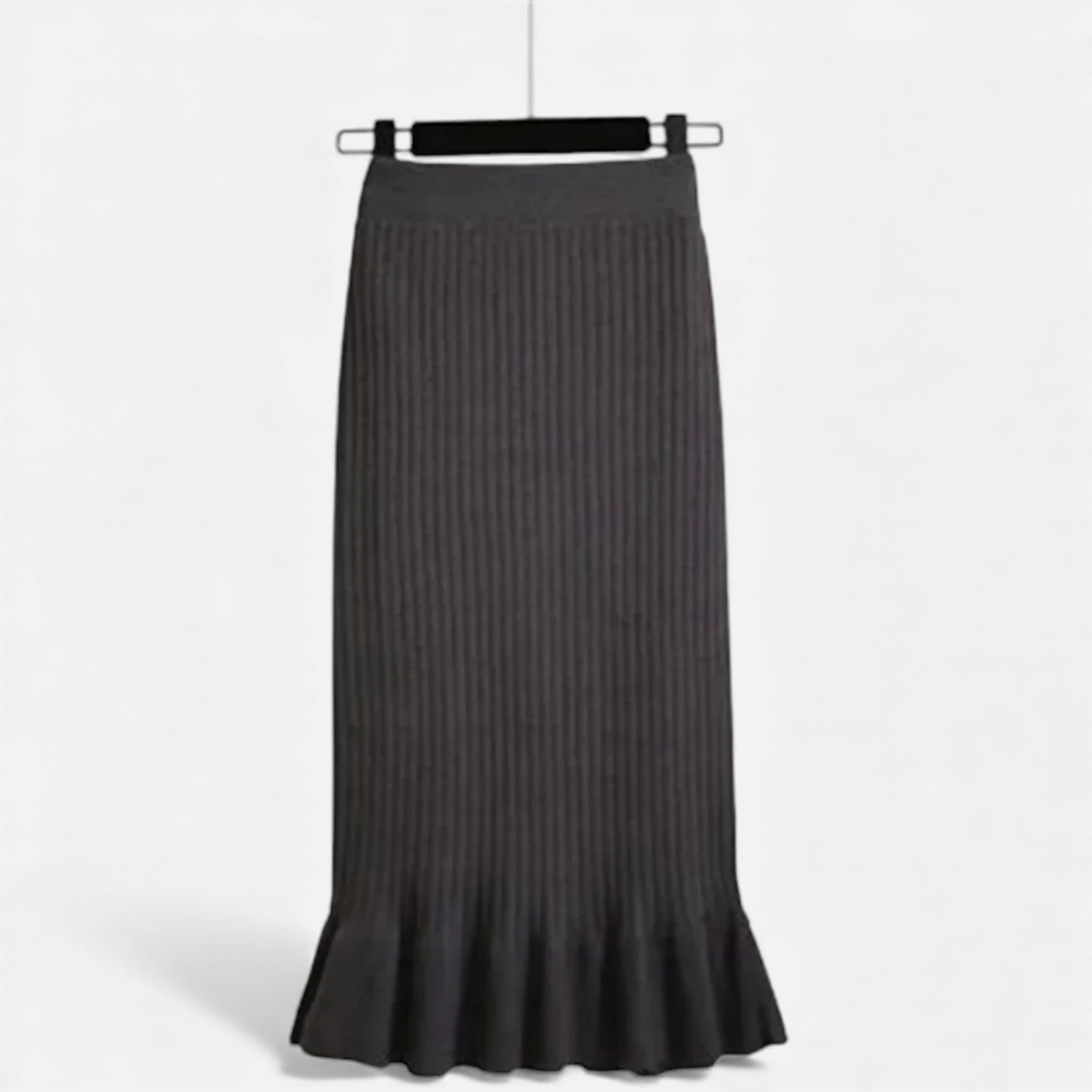 Maison Dresson | Women’s High-Waist Ribbed Knitted Skirt