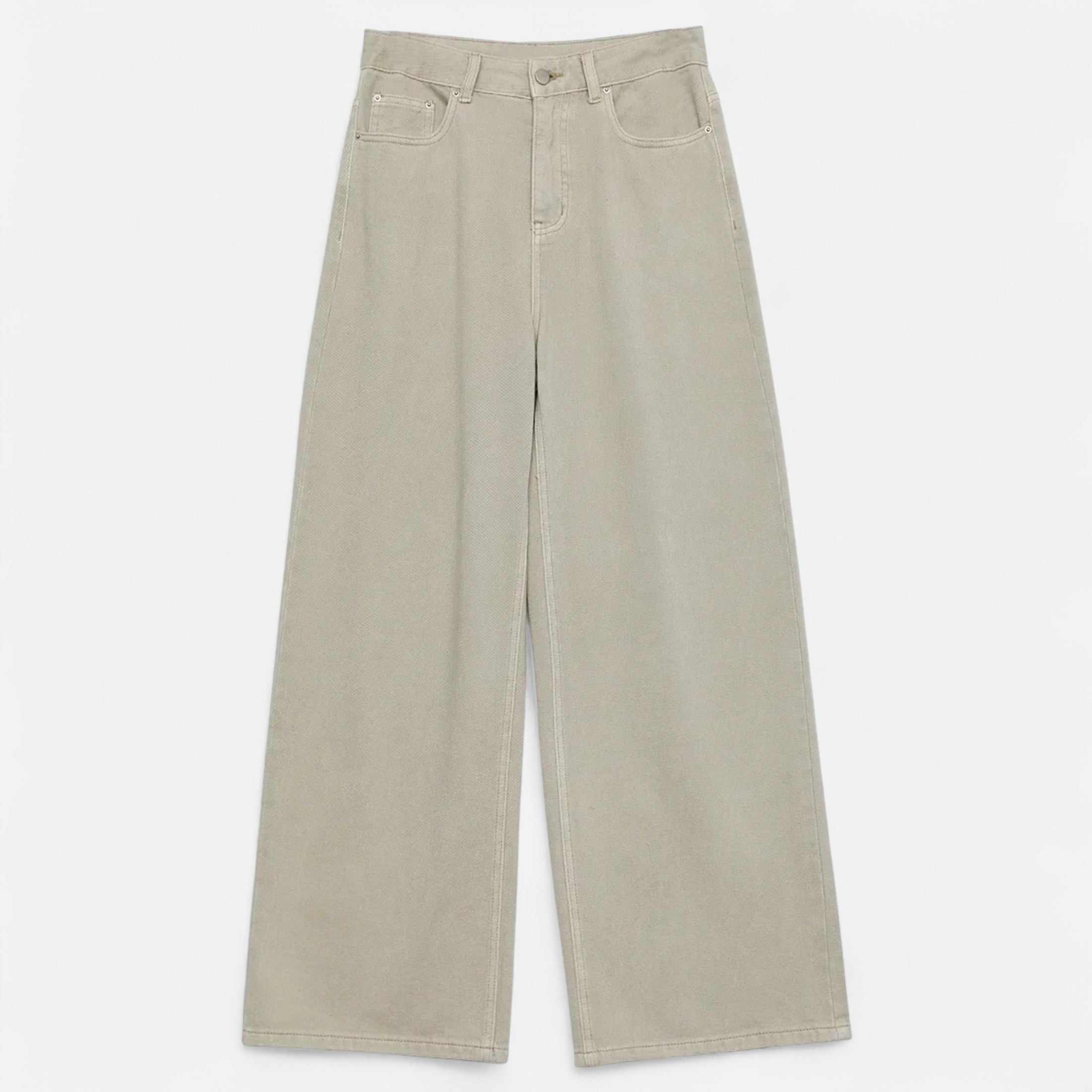 Maison Dresson | Women’s High-Waist Cotton Trousers – Wide Leg Elegance