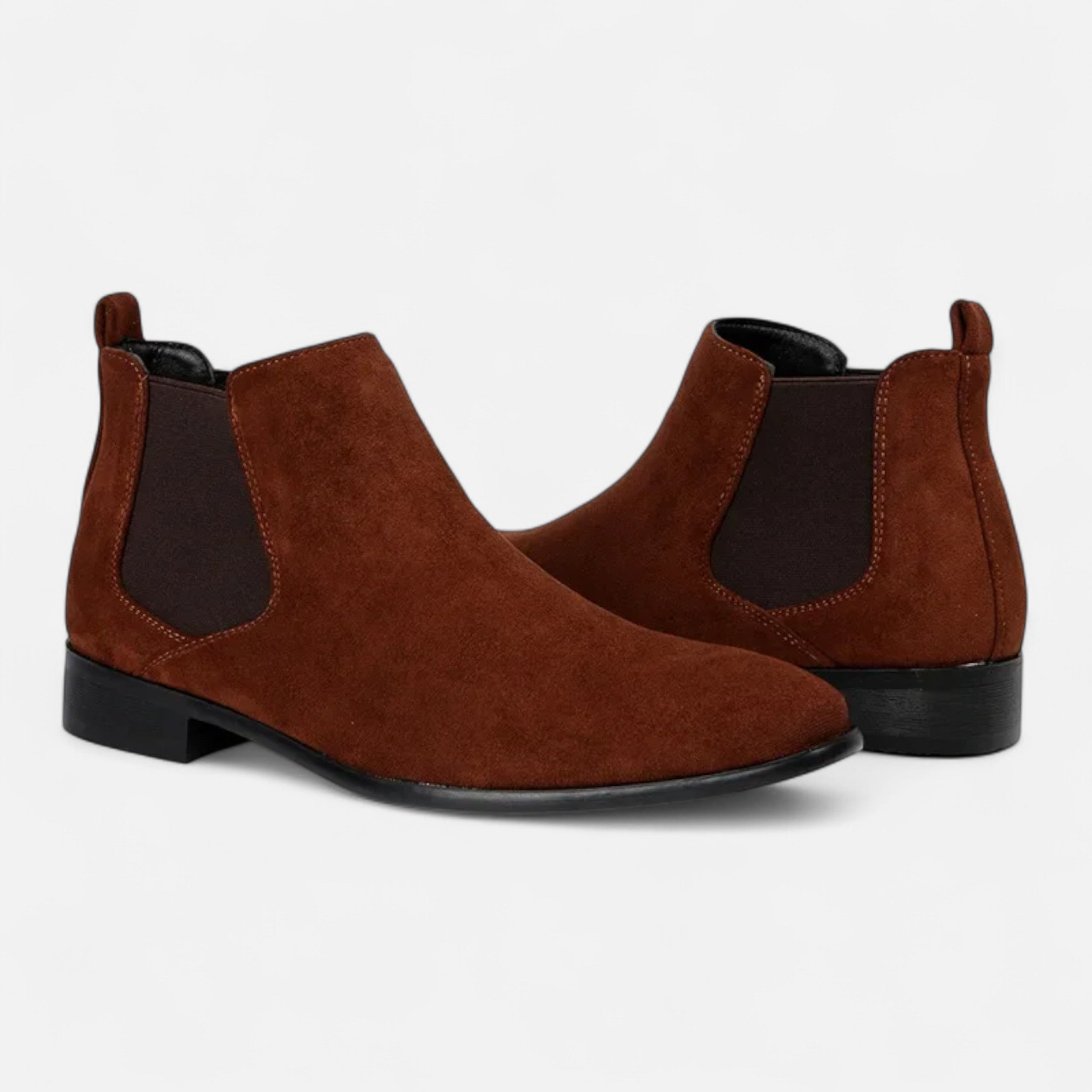 Maison Dresson | Men’s Suede Square-Toe Chelsea Boots