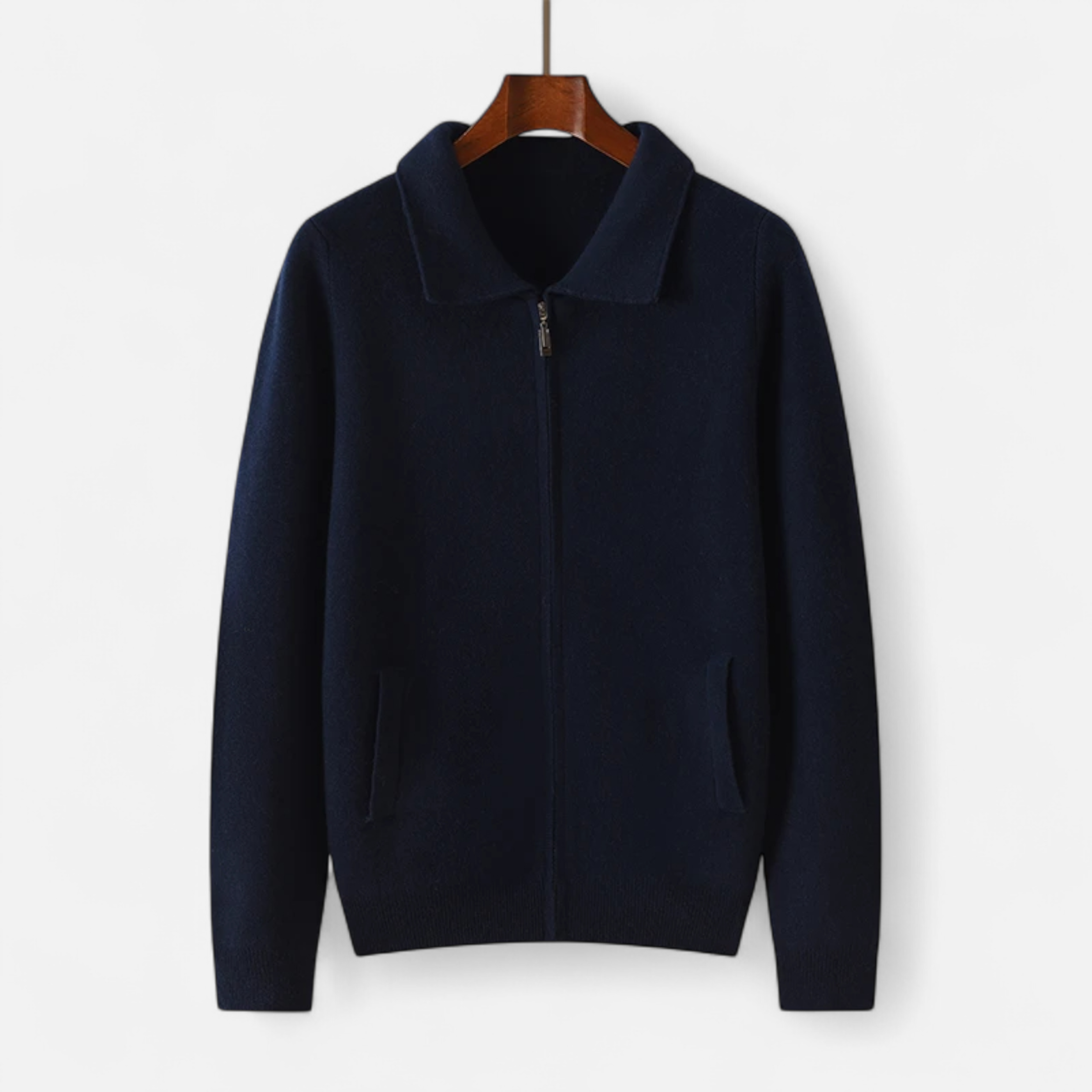 Maison Dresson | Men’s Wool-Cashmere Zip Business Sweater
