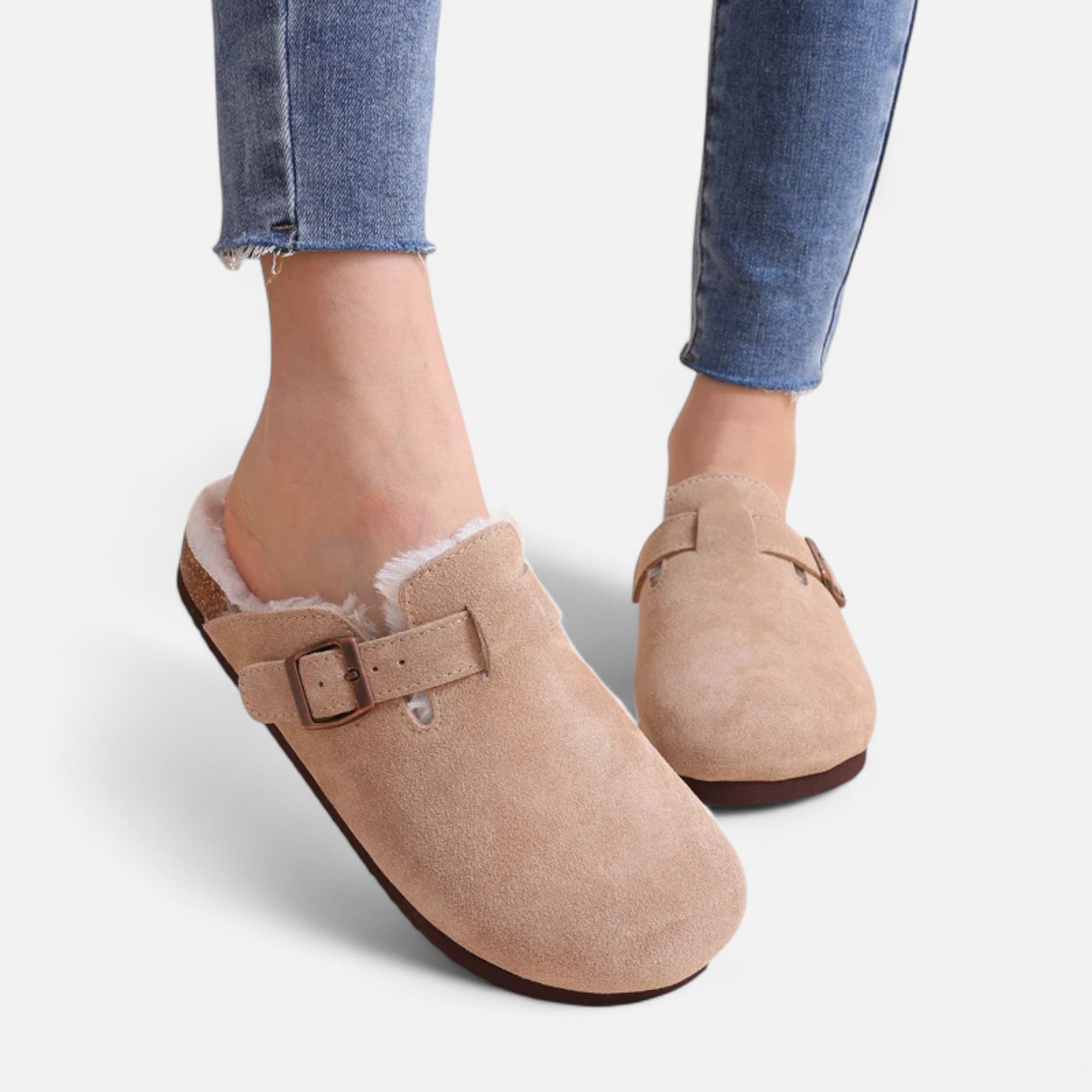 Maison Dresson | Unisex Fur-Lined Cork Clogs