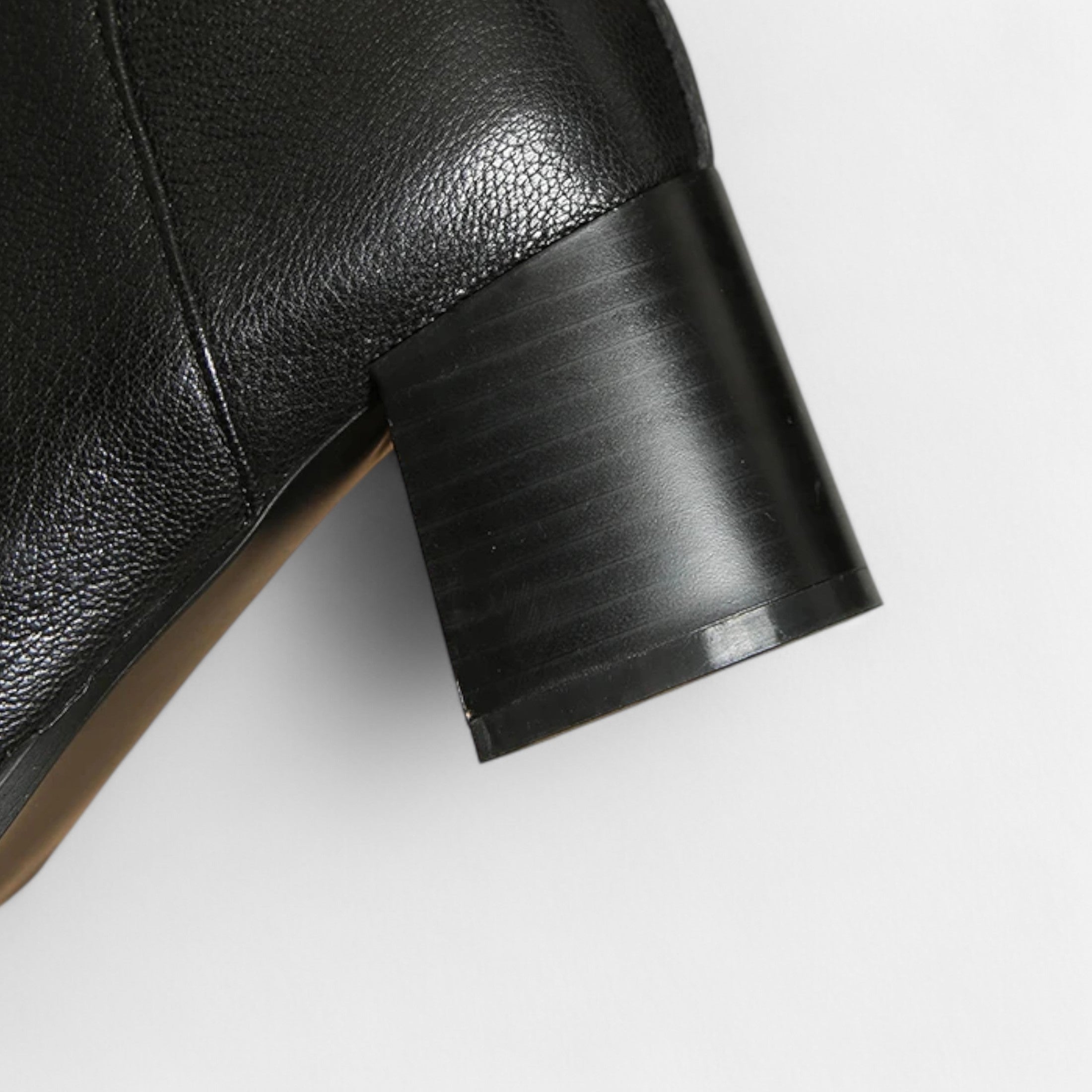 Maison Dresson | Women’s Genuine Leather Chelsea Boots – Pointed Toe Square Heel