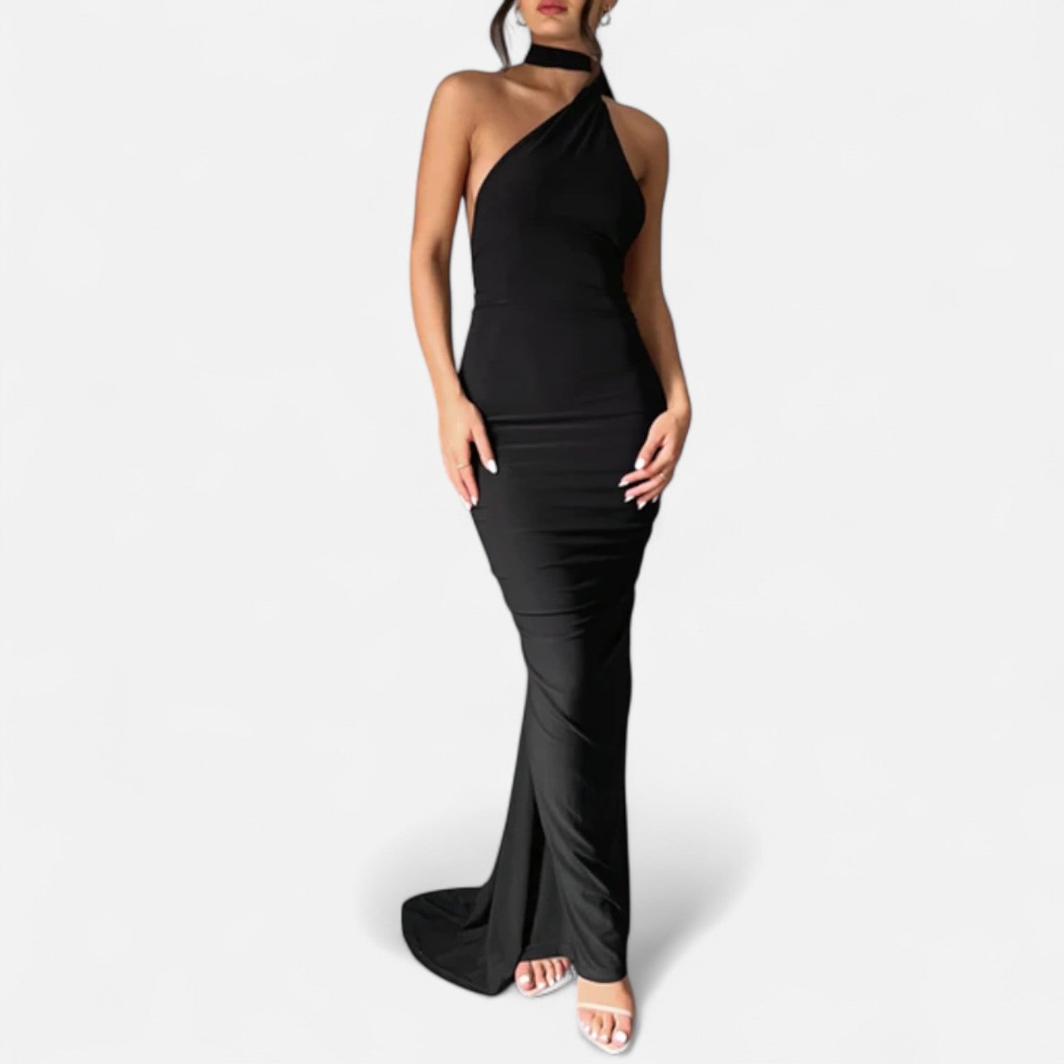 Maison Dresson | Women’s Backless Scarf-Tie Evening Dress