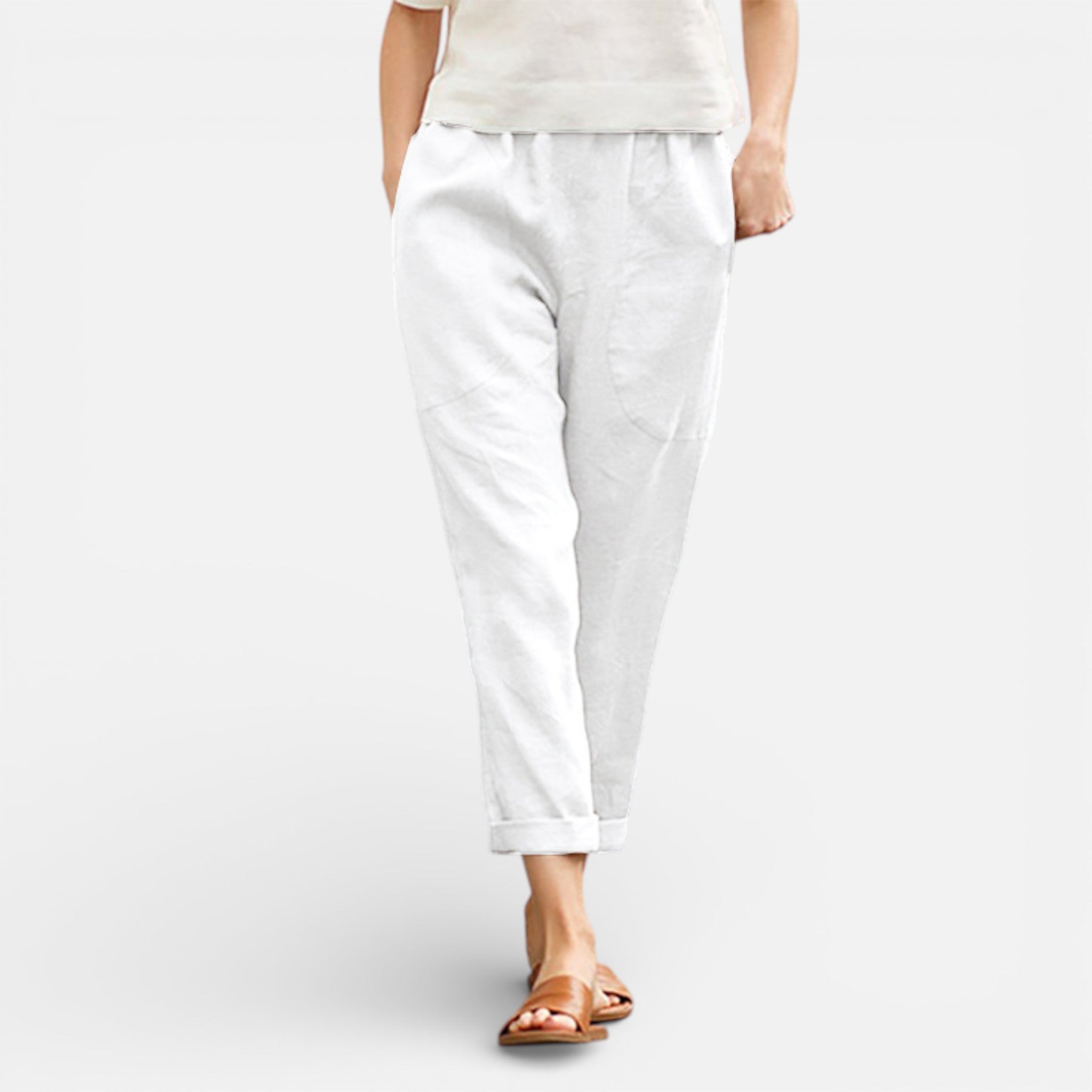Maison Dresson | Women’s Cotton Linen Straight Trousers