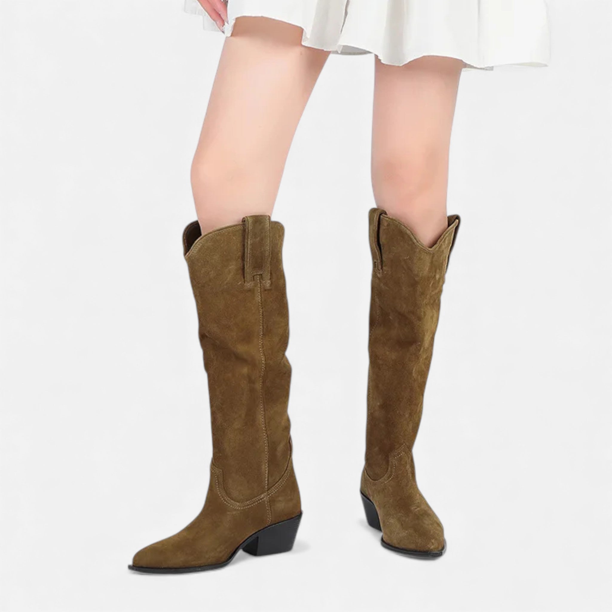 Maison Dresson | Women’s High Knee Cow Suede Autumn Winter Boots