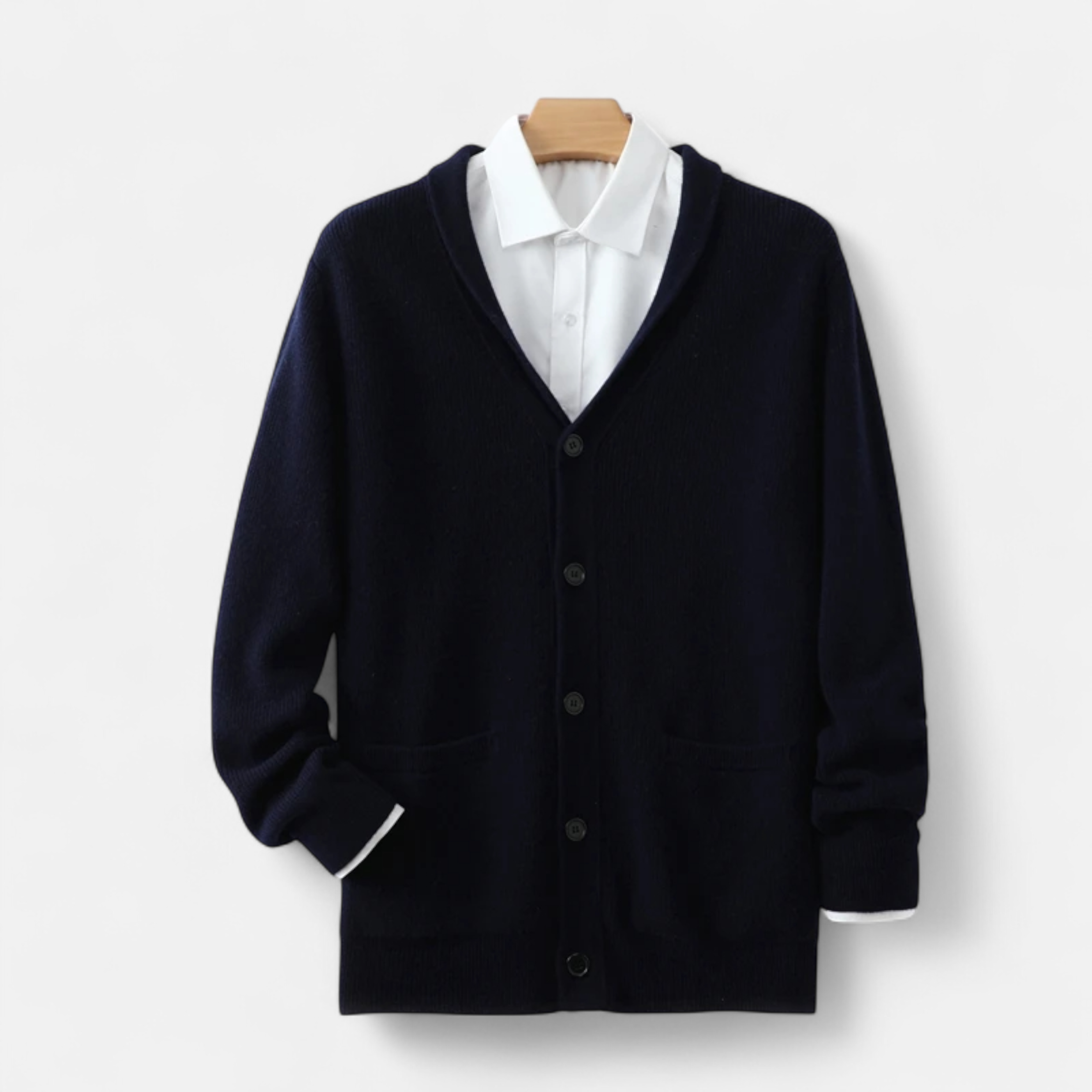 Maison Dresson | Men’s Merino Wool Suit-Collar Cardigan