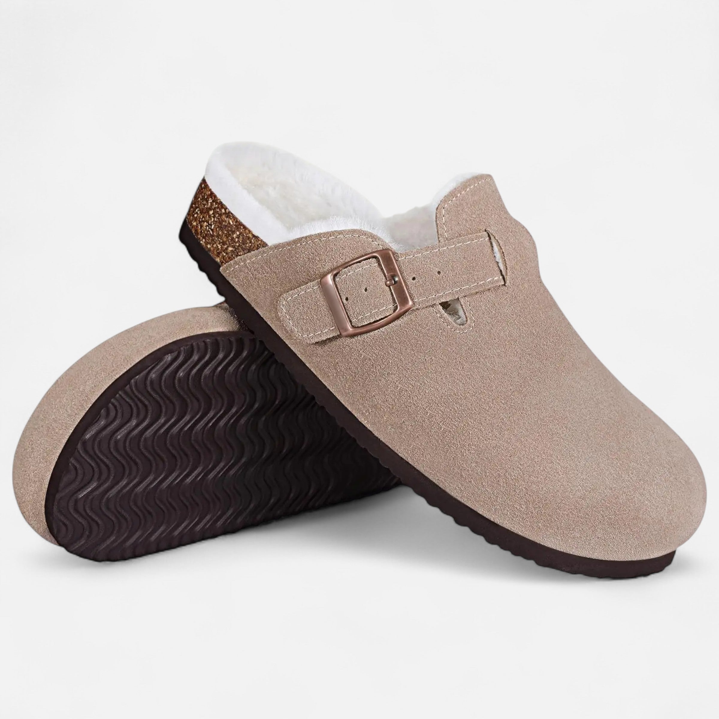 Maison Dresson | Unisex Fur-Lined Cork Clogs