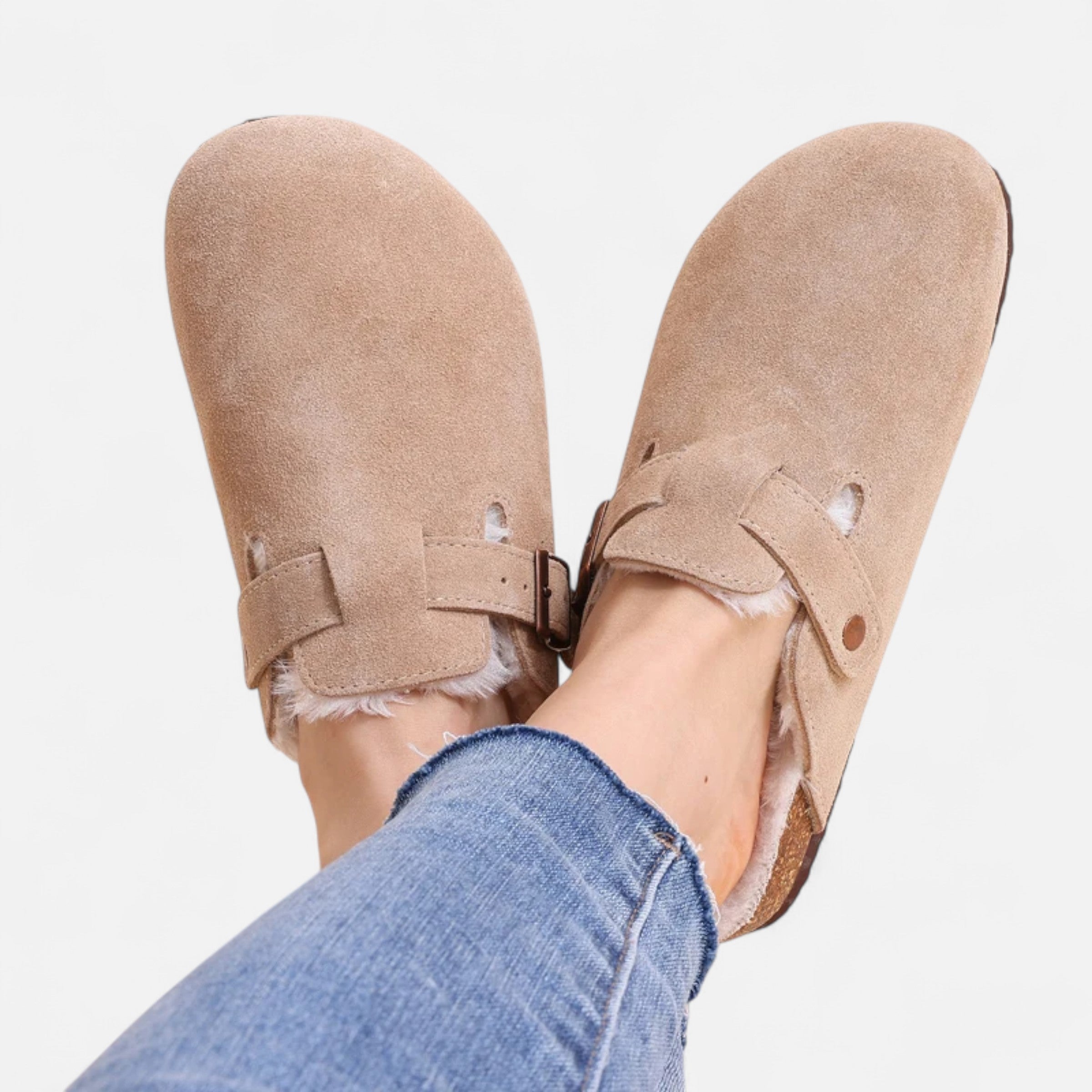 Maison Dresson | Unisex Fur-Lined Cork Clogs