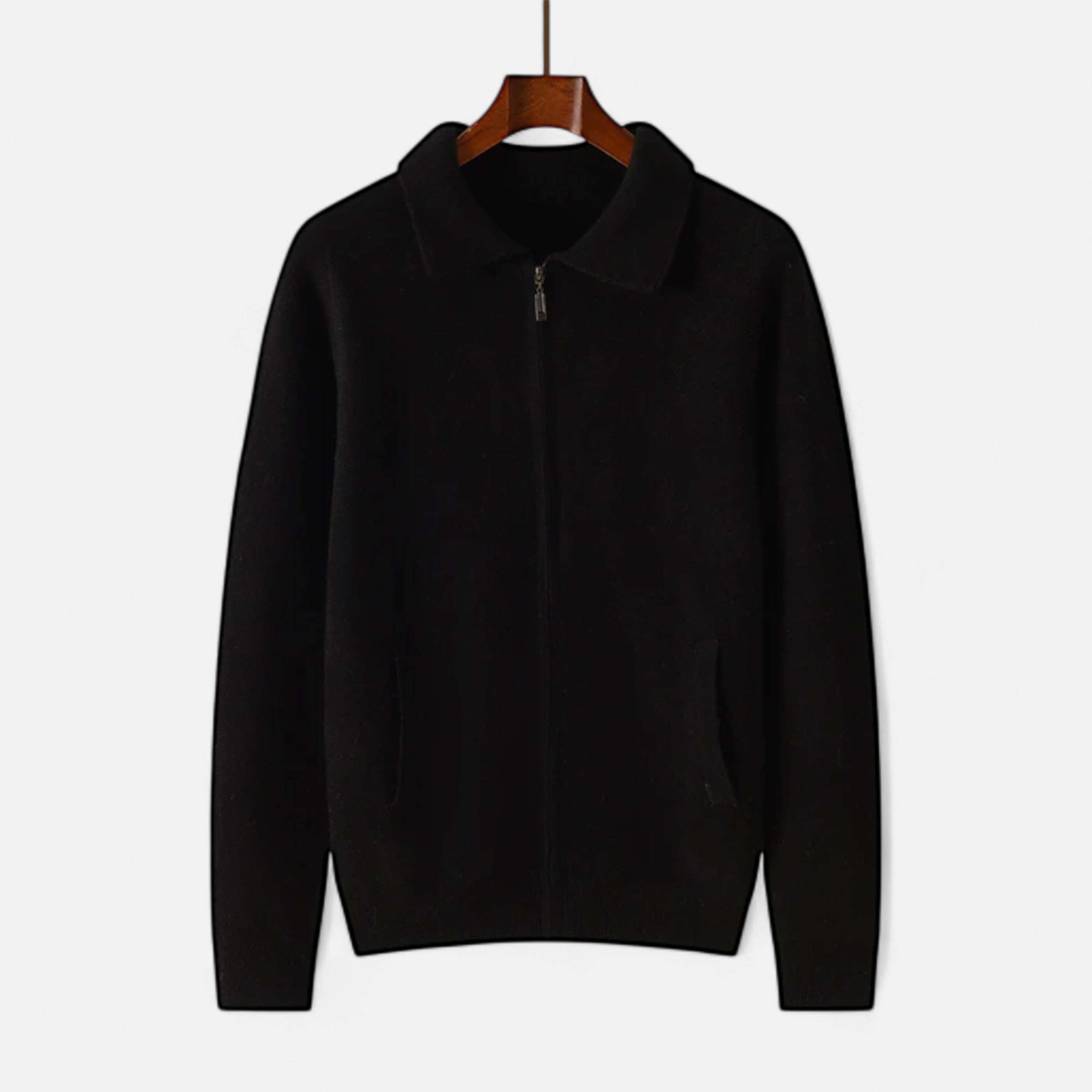 Maison Dresson | Men’s Wool-Cashmere Zip Business Sweater