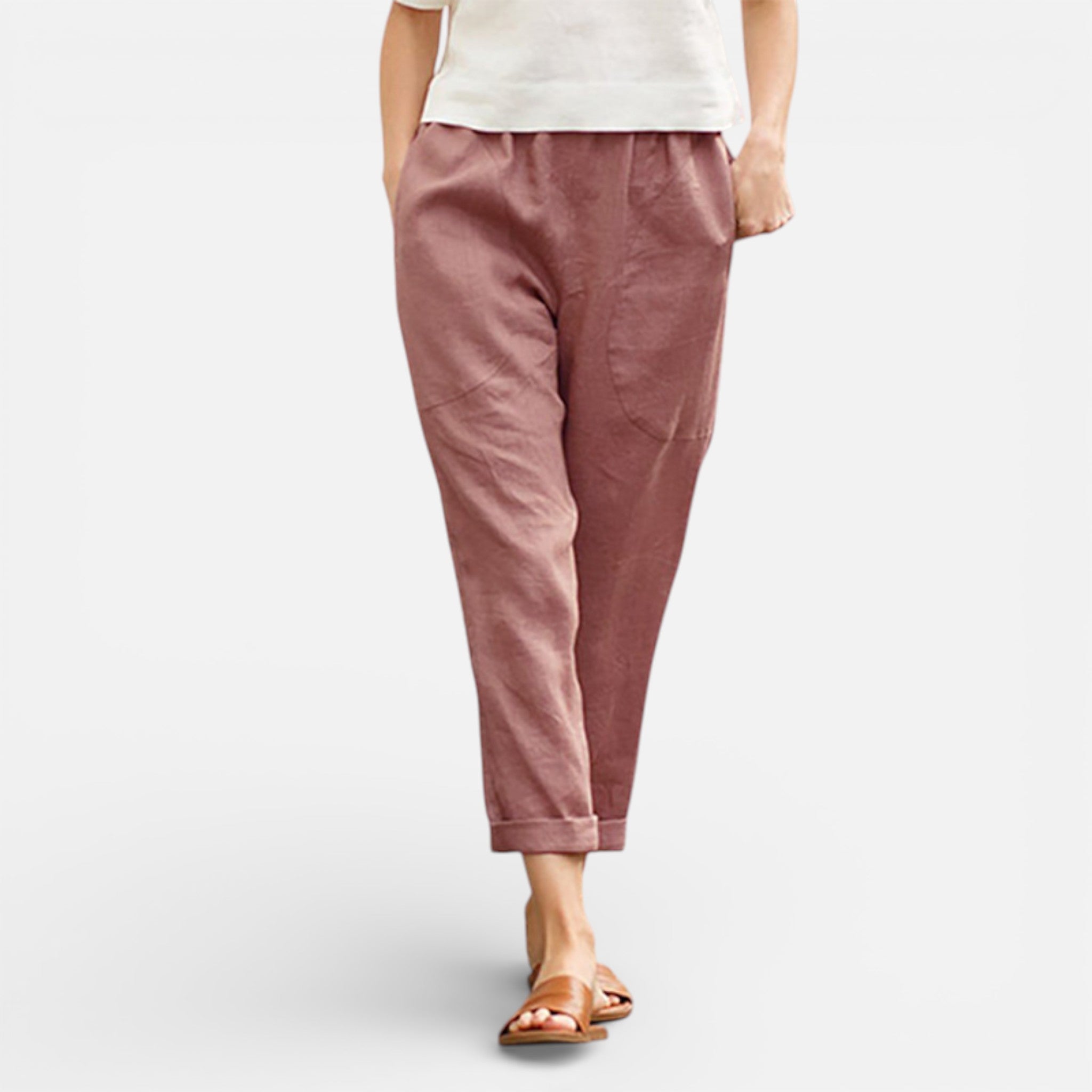 Maison Dresson | Women’s Cotton Linen Straight Trousers