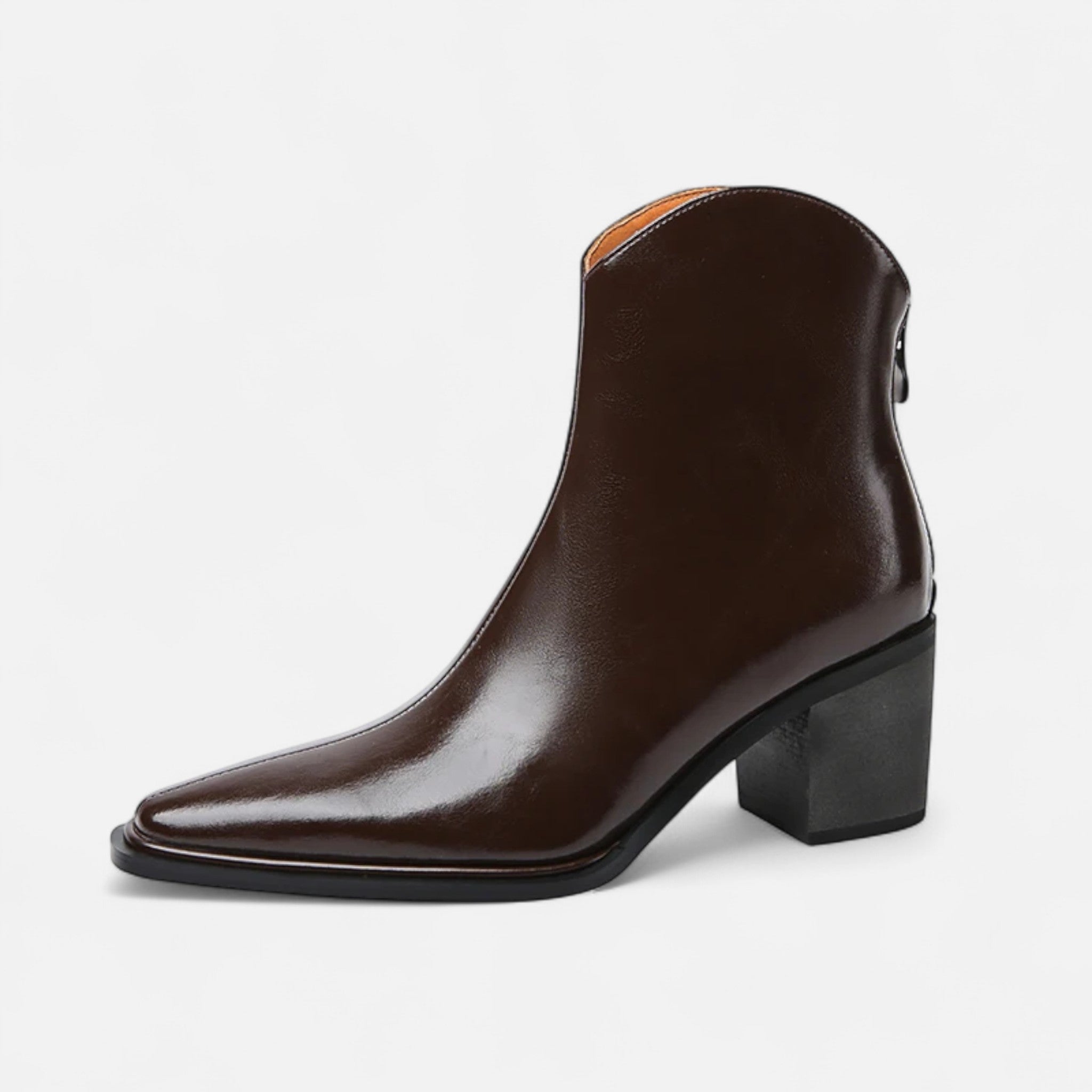 Maison Dresson | Women’s Pointed Toe PU Leather Heeled Boots