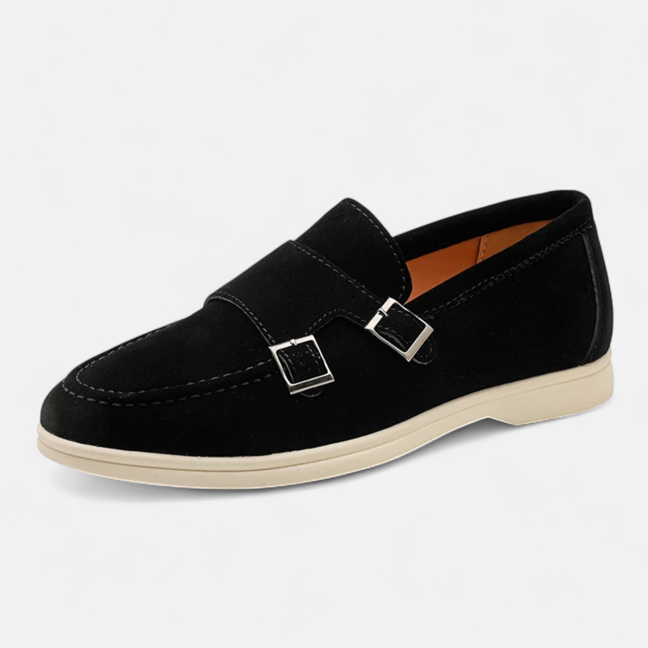 Maison Dresson | Men’s Suede Monk Strap Loafers – Slip-On Elegance