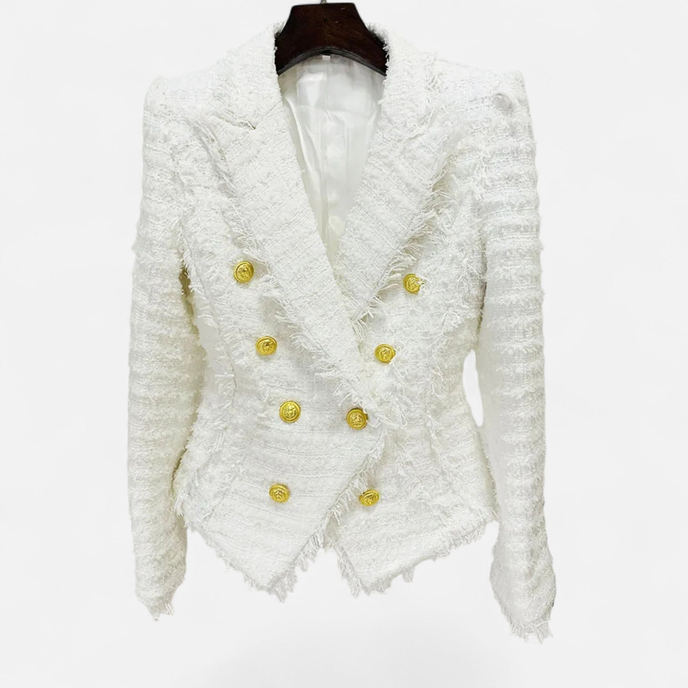 Maison Dresson | Women’s Tweed Blazer – Slim Fit with Tassel Fringe