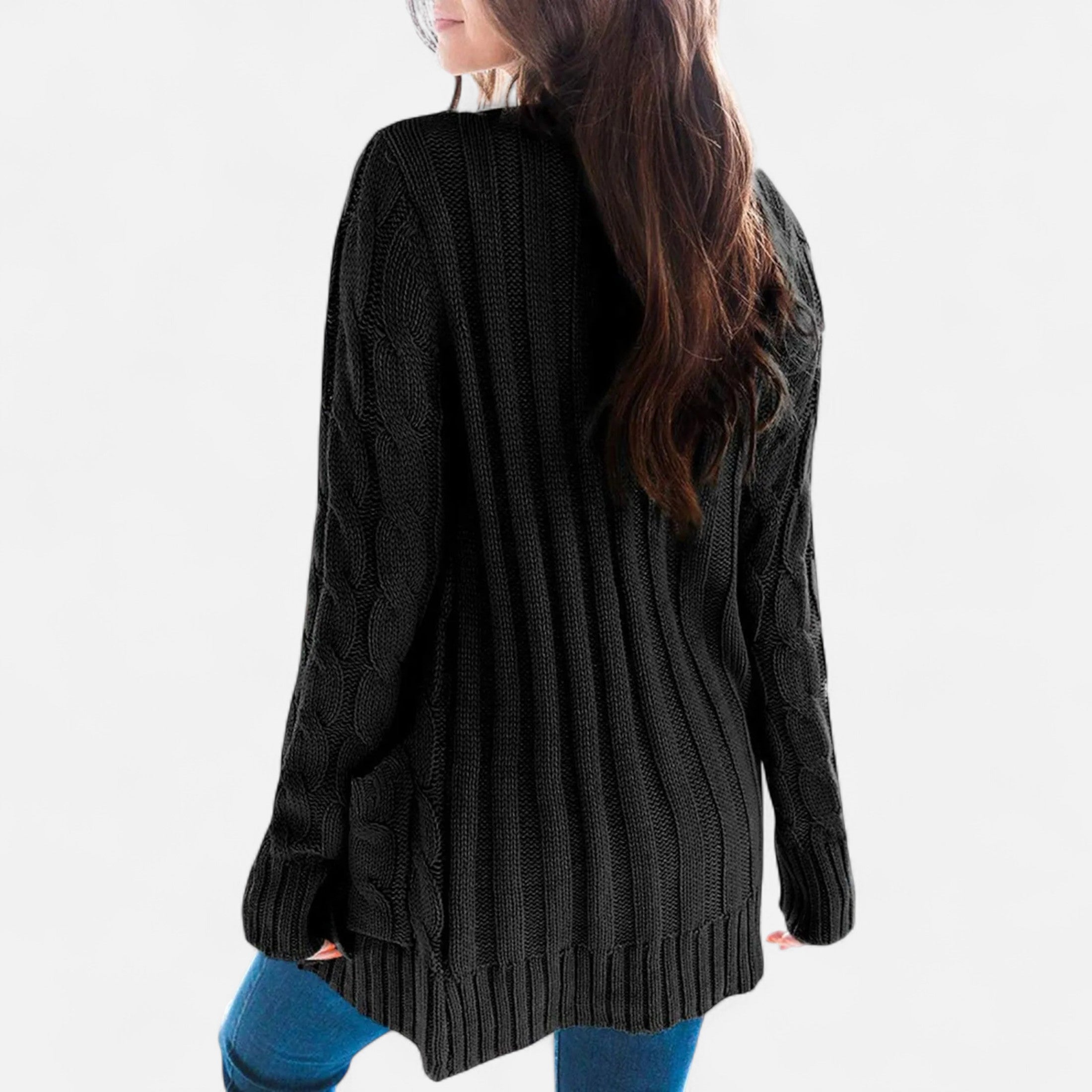 Maison Dresson | Women’s Long Knit Cardigan Vest – Autumn Elegance