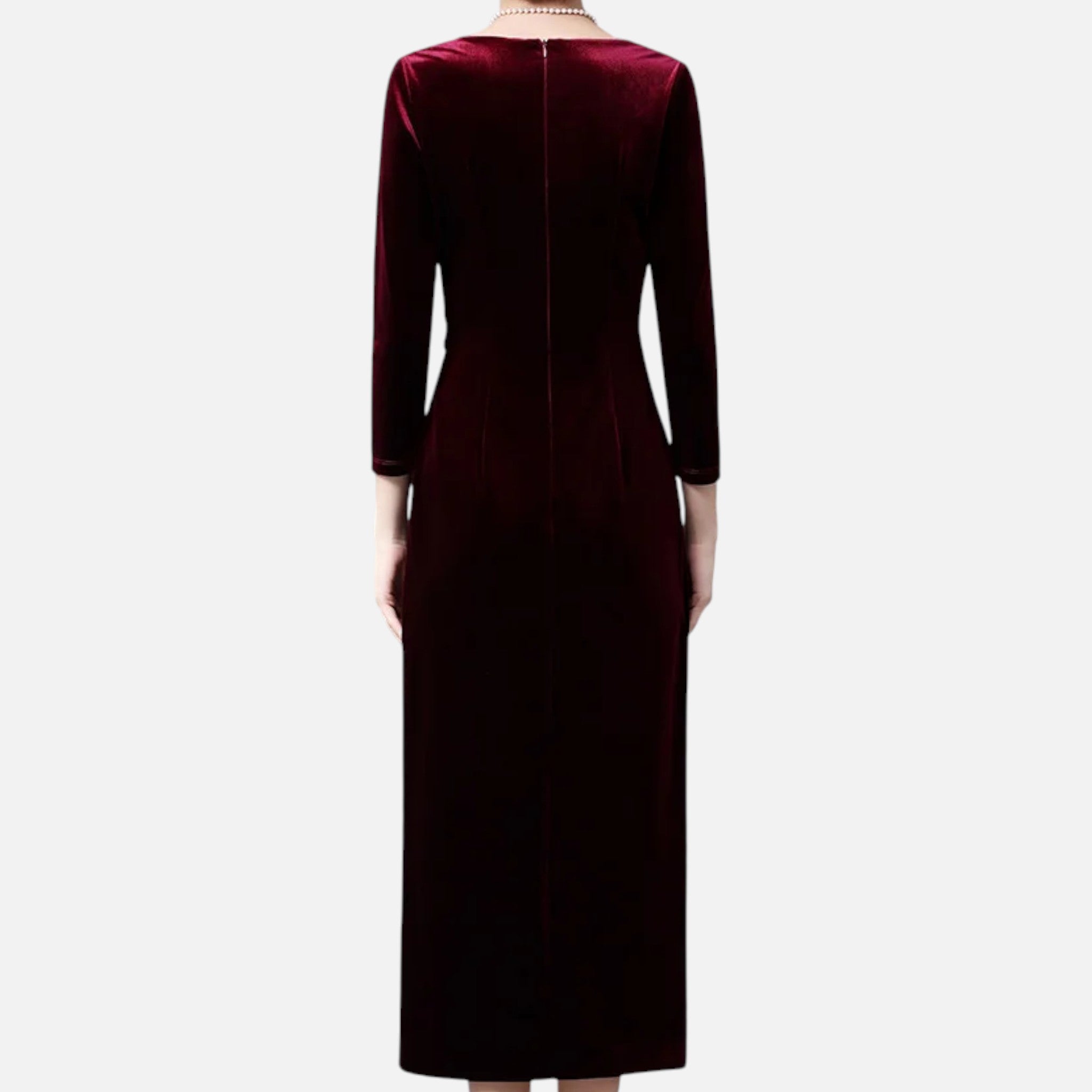 Maison Dresson | Women’s Velvet Draped Wrap Dress
