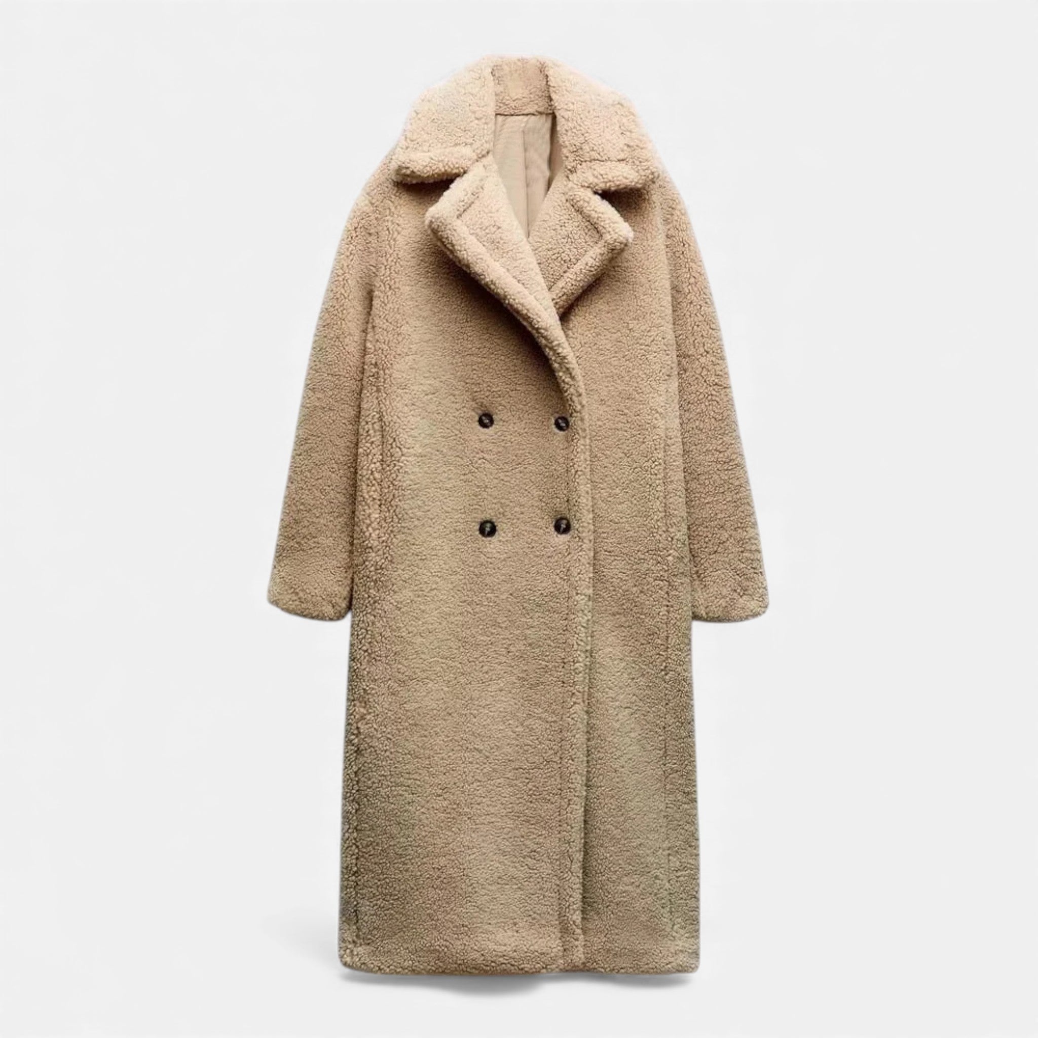Maison Dresson | Women’s Long Double-Breasted Teddy Coat