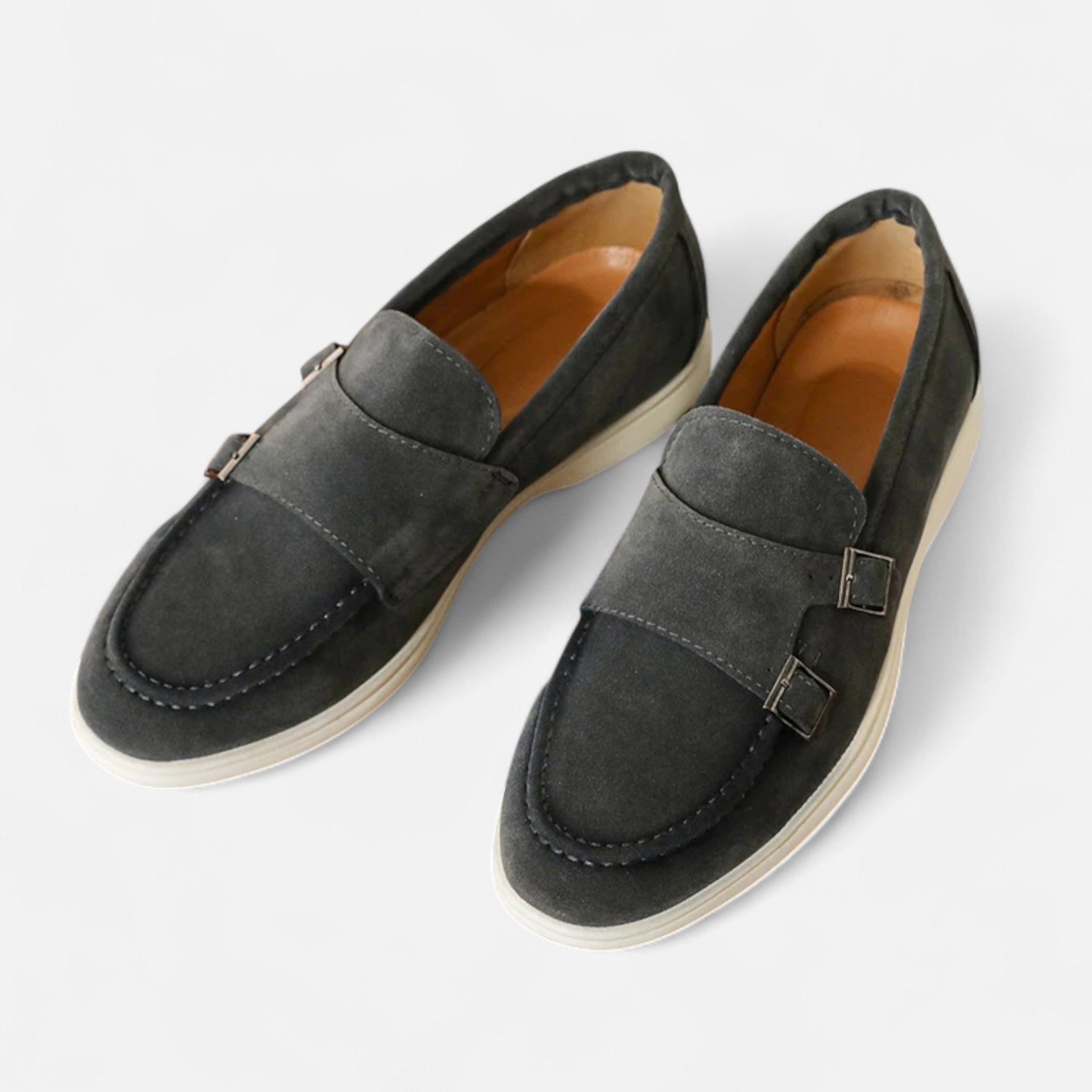 Maison Dresson | Men’s Suede Monk Strap Loafers – Slip-On Elegance