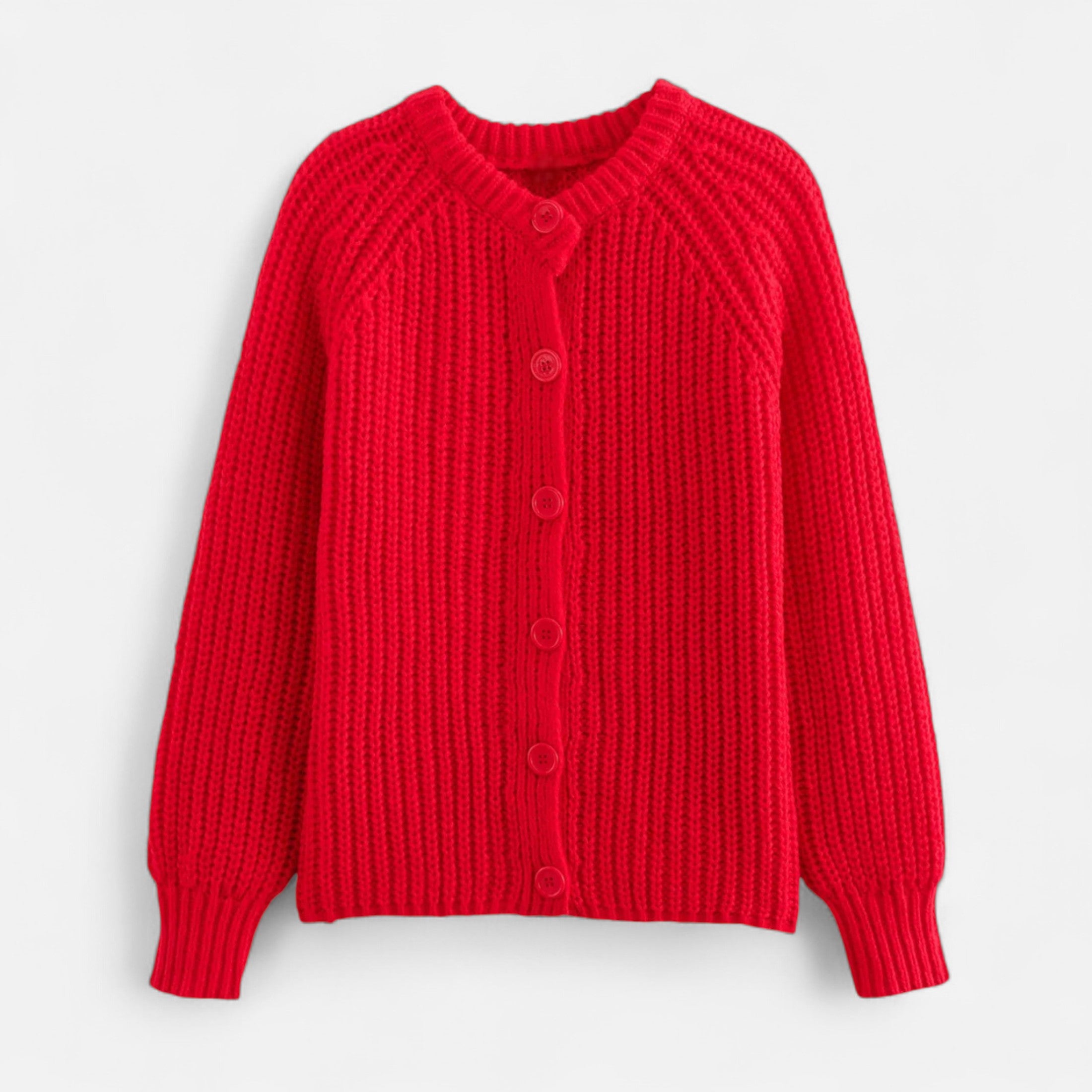 Maison Dresson | Women’s Vintage Round Neck Knit Cardigan – Effortless Autumn Grace