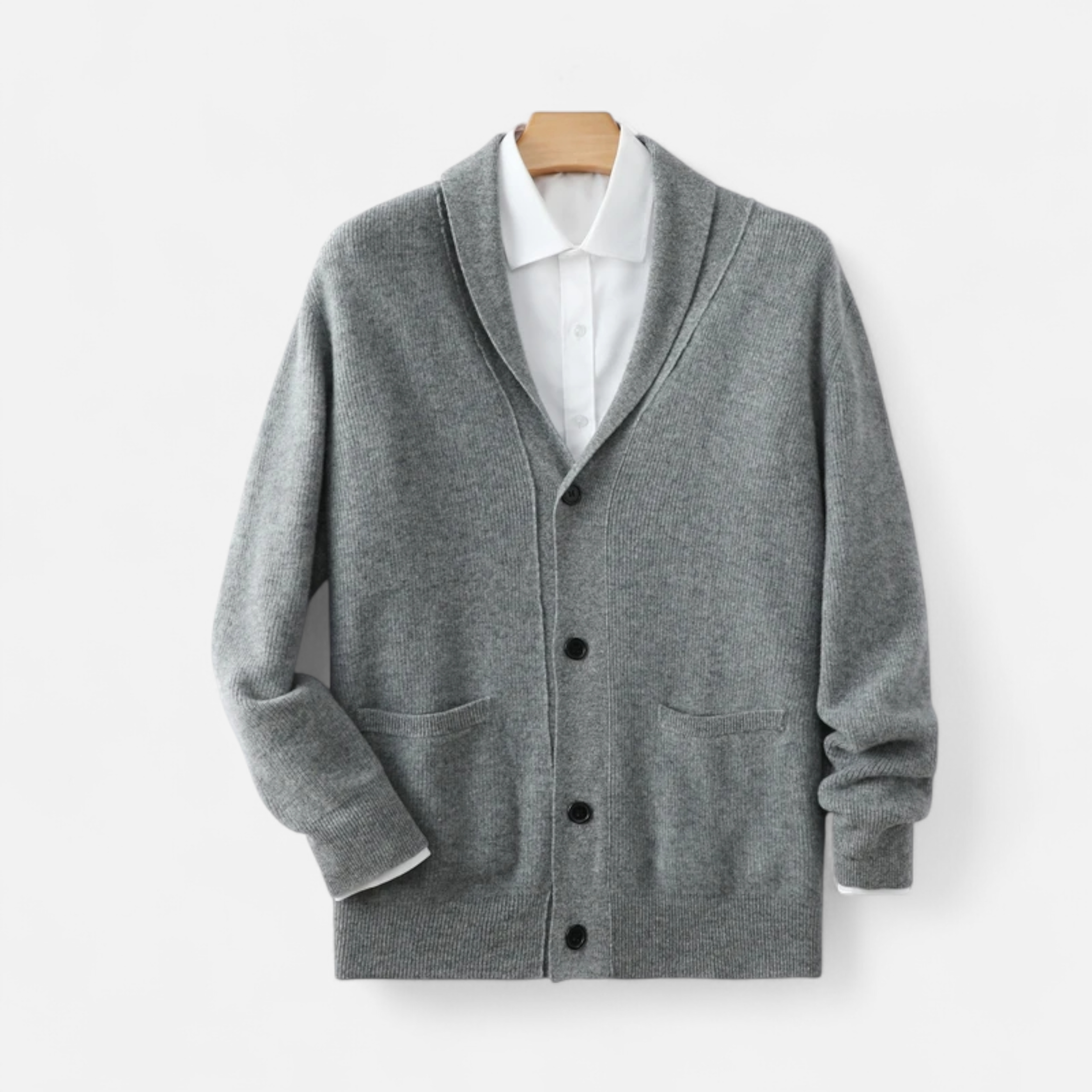 Maison Dresson | Men’s Merino Wool Suit-Collar Cardigan