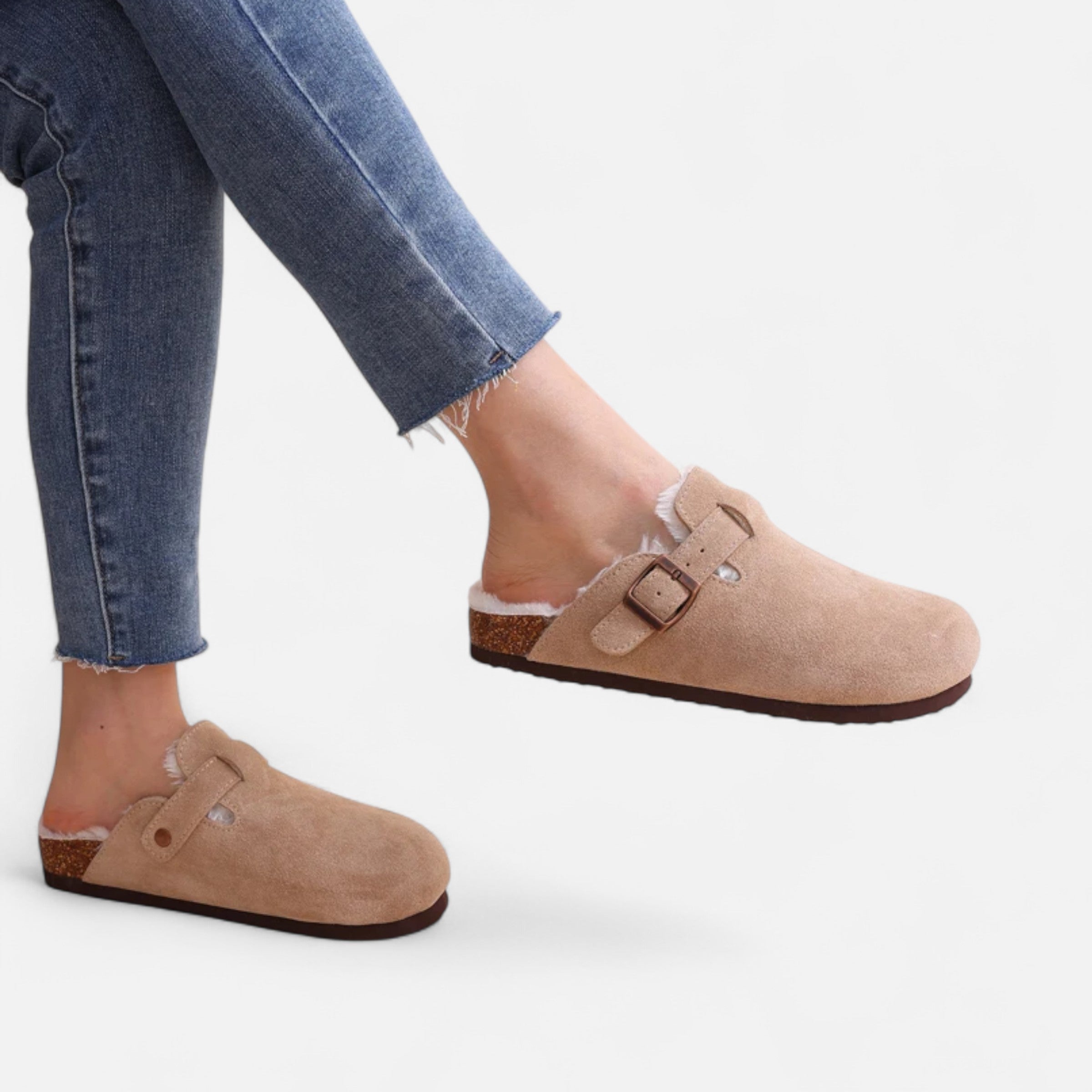 Maison Dresson | Unisex Fur-Lined Cork Clogs