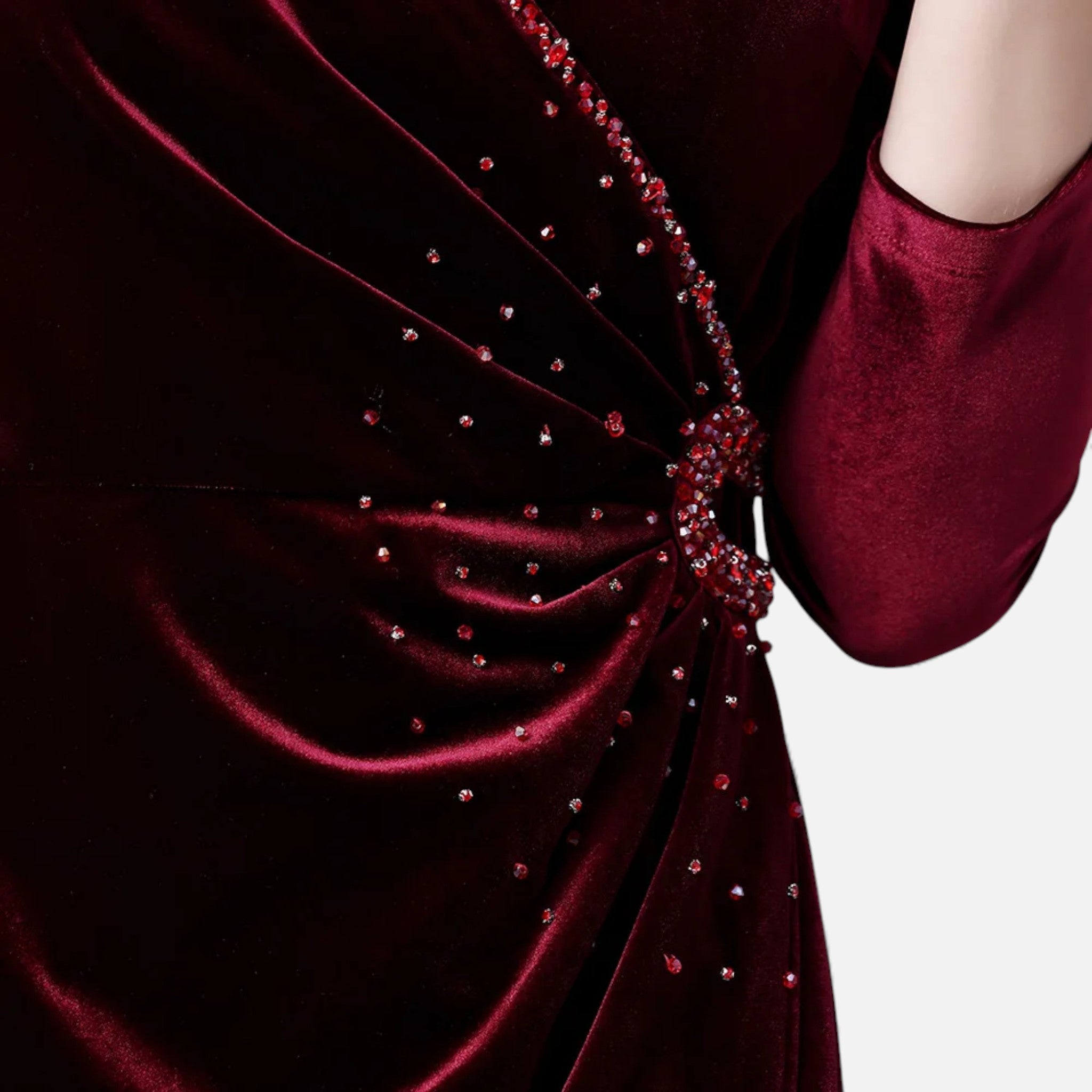 Maison Dresson | Women’s Velvet Draped Wrap Dress