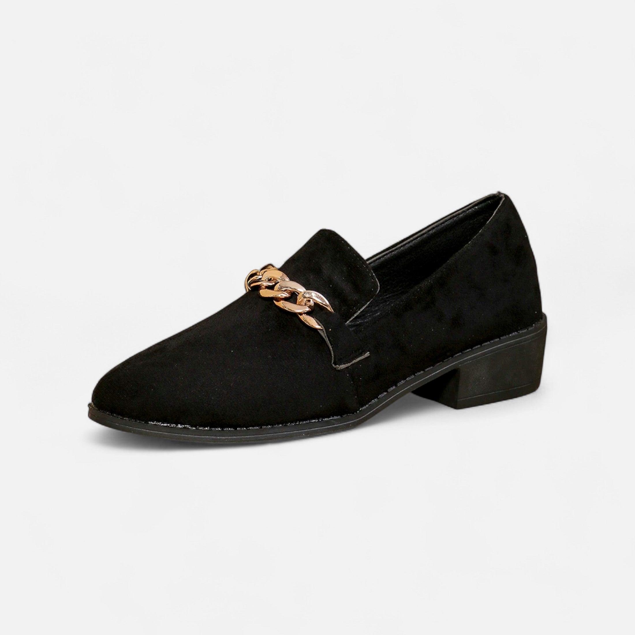 Maison Dresson | Women’s Suede Loafers – Leopard Print Mid-Heel