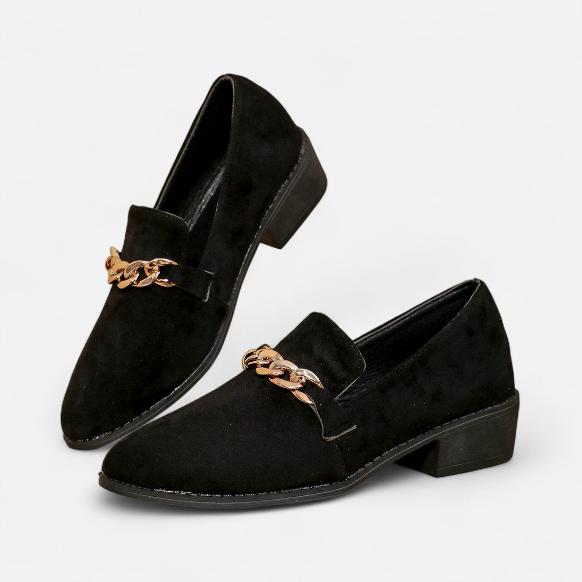 Maison Dresson | Women’s Suede Loafers – Leopard Print Mid-Heel